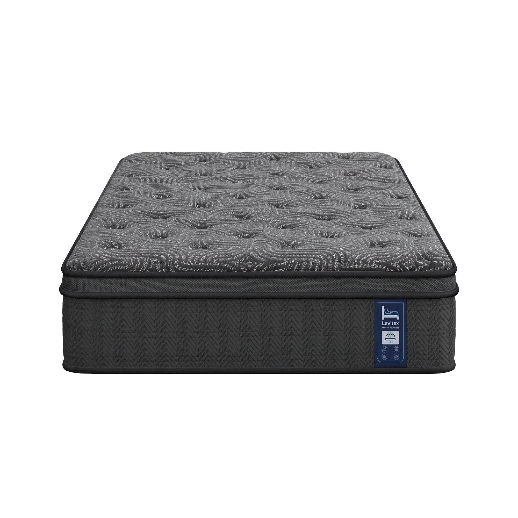 3 Levitex King Single Hybrid Mattress with 5-Zone Springs, Gel Foam, Reinforced Edge - King Single Bed - Black, 3 of 9
