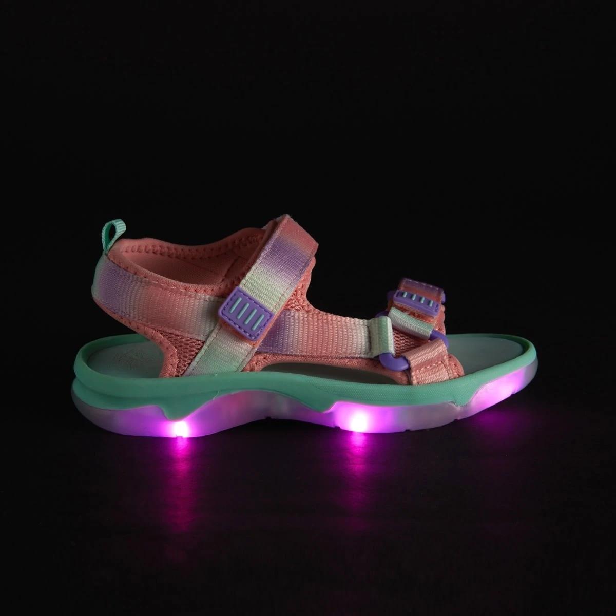 2 Junior Light Up Sandals Lag Green, 2 of 6