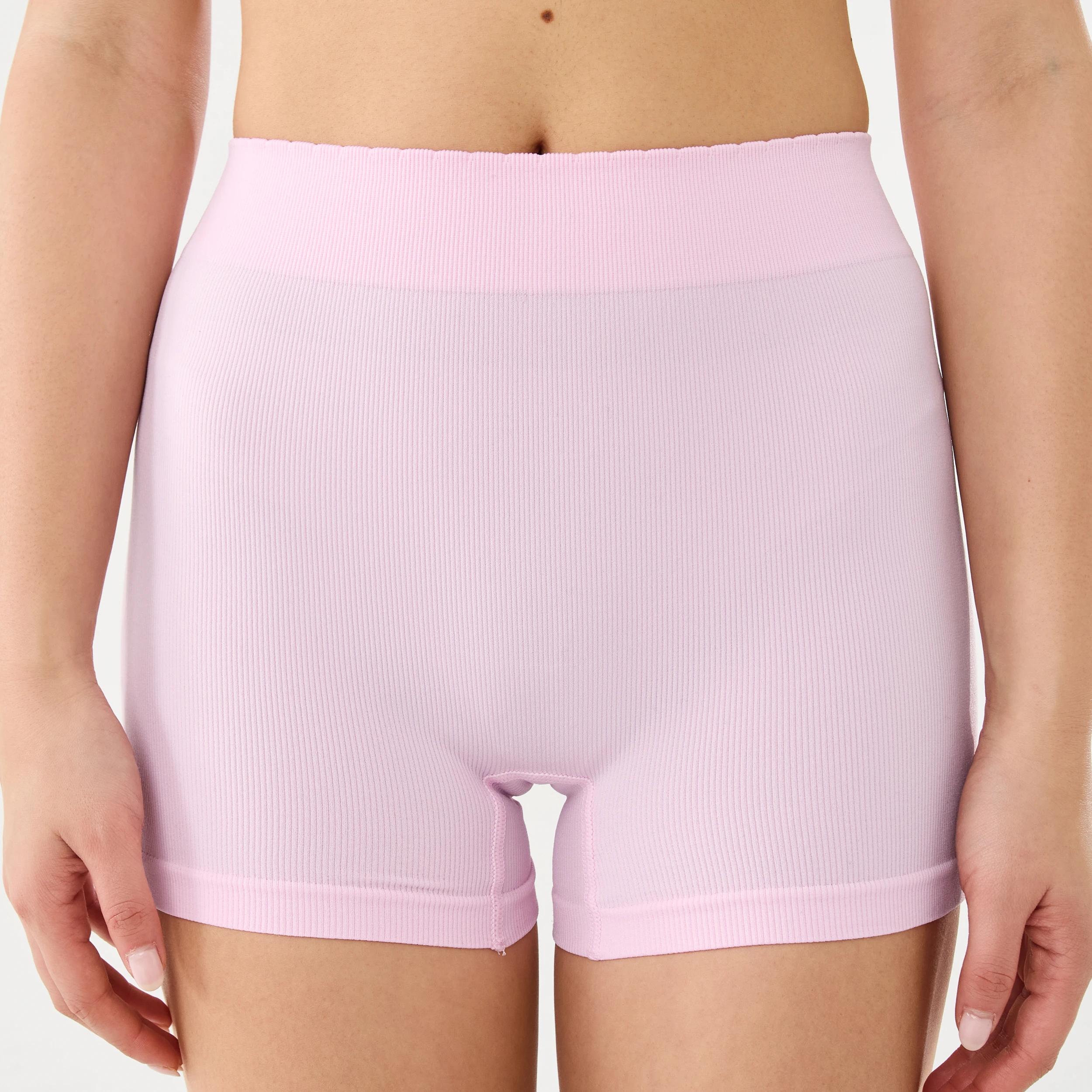 4 3 Pack Seamfree Rib Boyleg Shorties BERRY, WHITE, PINK LADY, 4 of 7