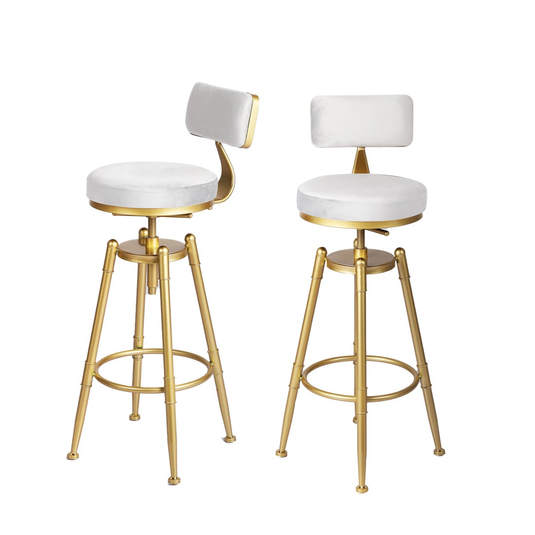 1 Levede 2x Velvetbar Stool - White, 1 of 6