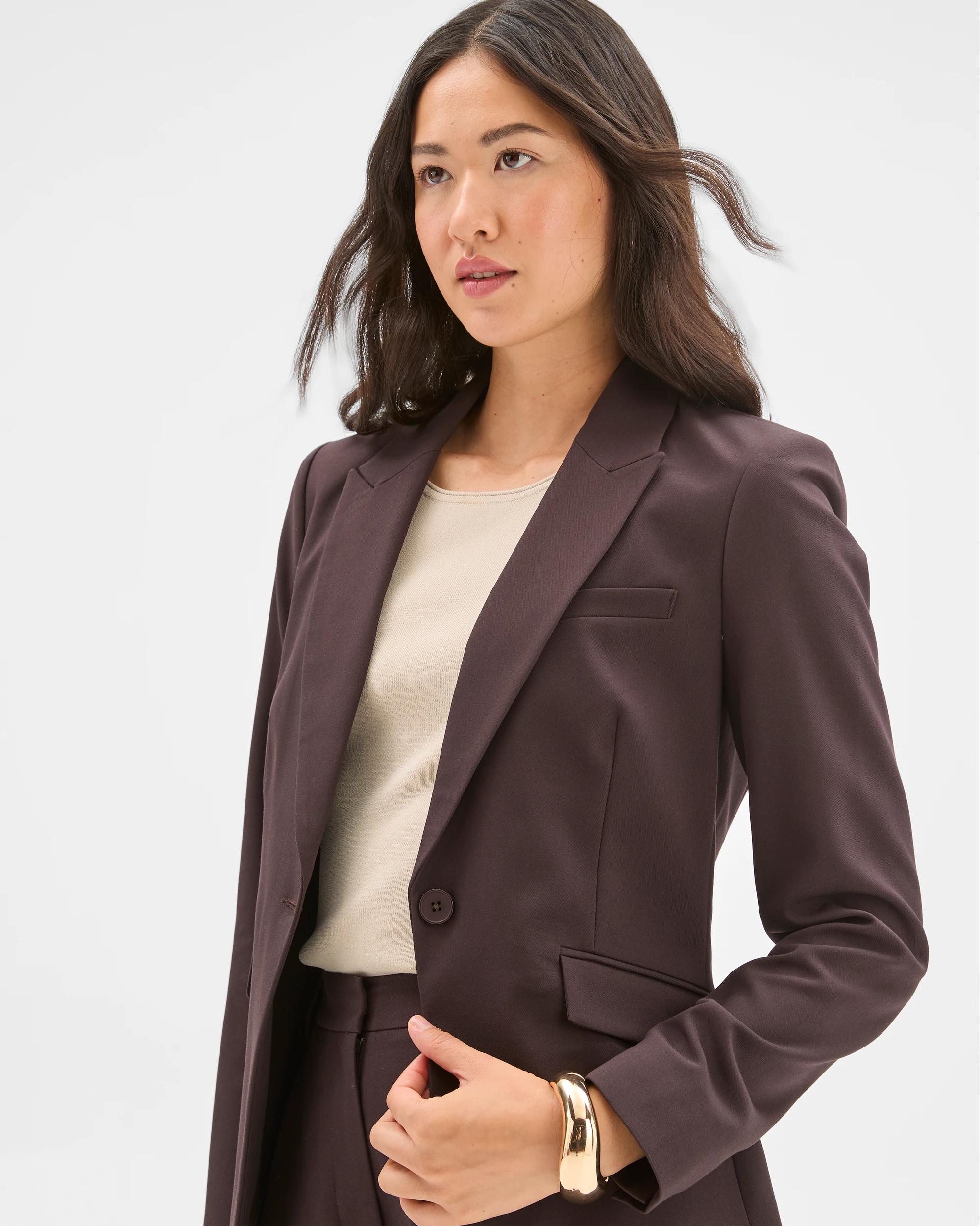 4 Preview Classic Single Breasted Blazer COFFEE BEAN, 4 of 7