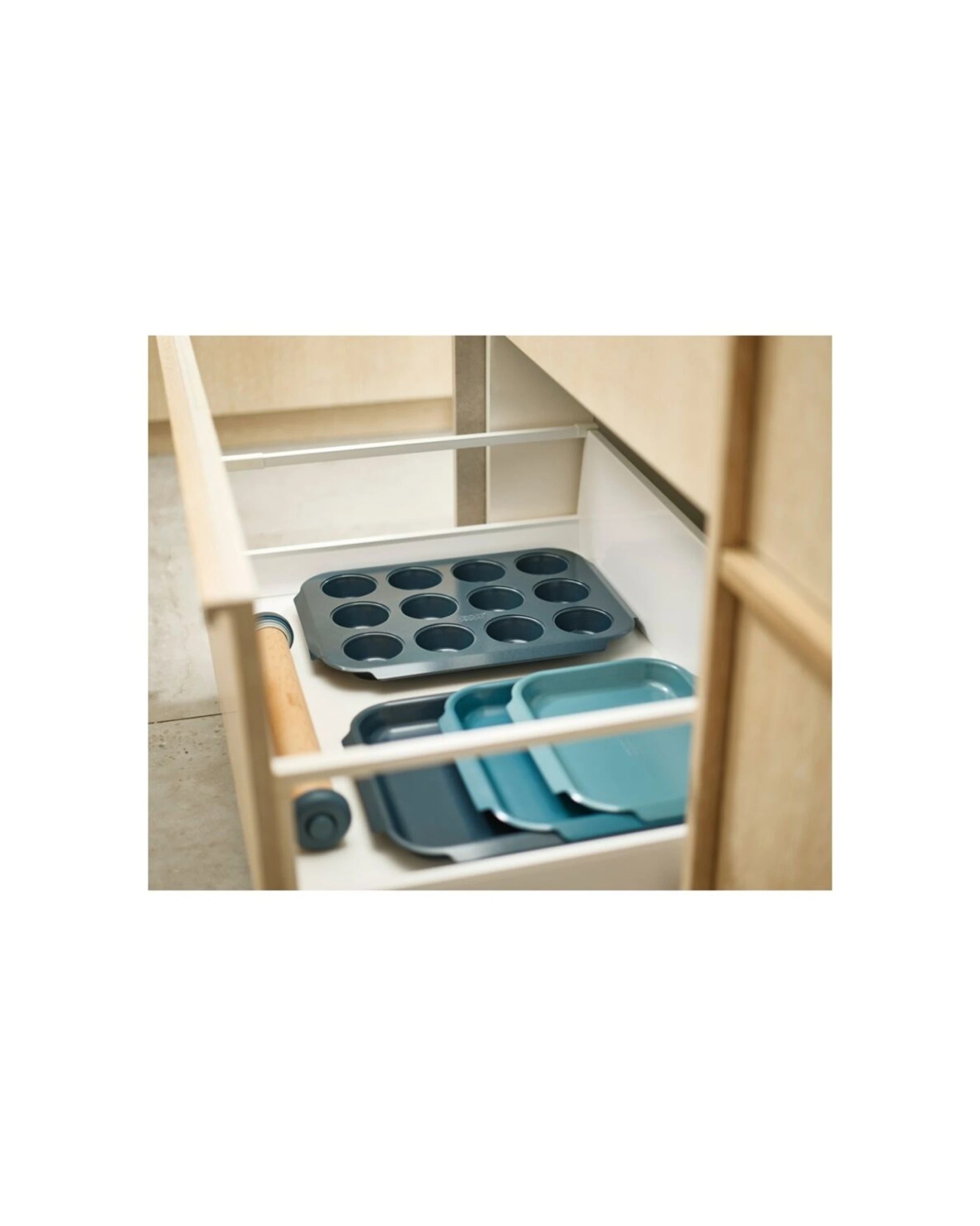 5 Joseph Joseph Carbon Steel Non-Stick Nest Bake 12 Cup Muffin Pan - Blue, 5 of 8