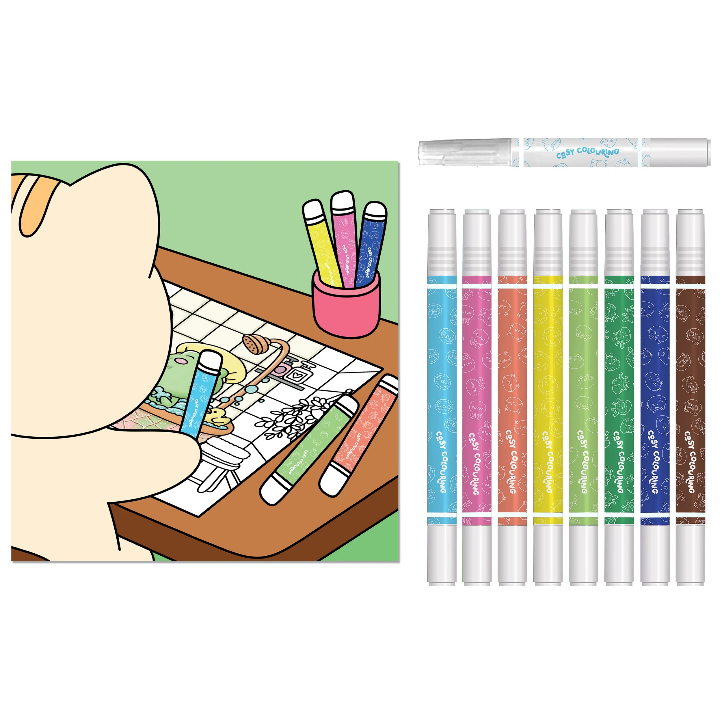 3 Art Maker Cosy Colouring Art Kit: Around Town - Book, 3 of 5