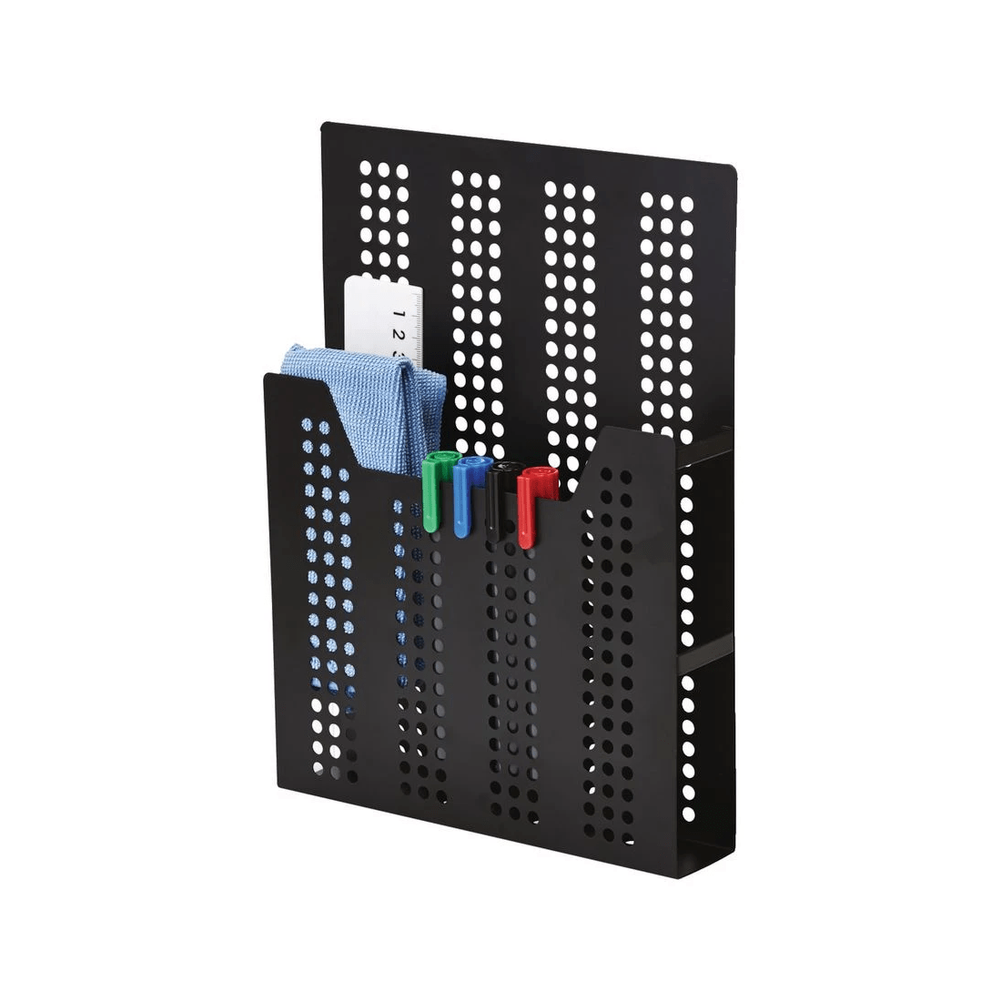 3 J.Burrows A4 Magnetic Organiser 220 x 45 x 300mm Black, 3 of 4