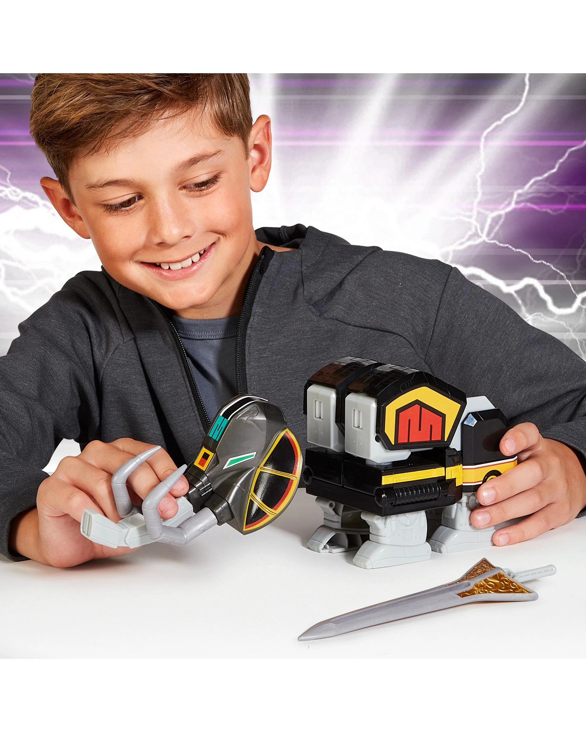 8 Mighty Morphin Power Rangers Re-Ignition Combinable Dinozord Mastodon Toy, 8 of 10