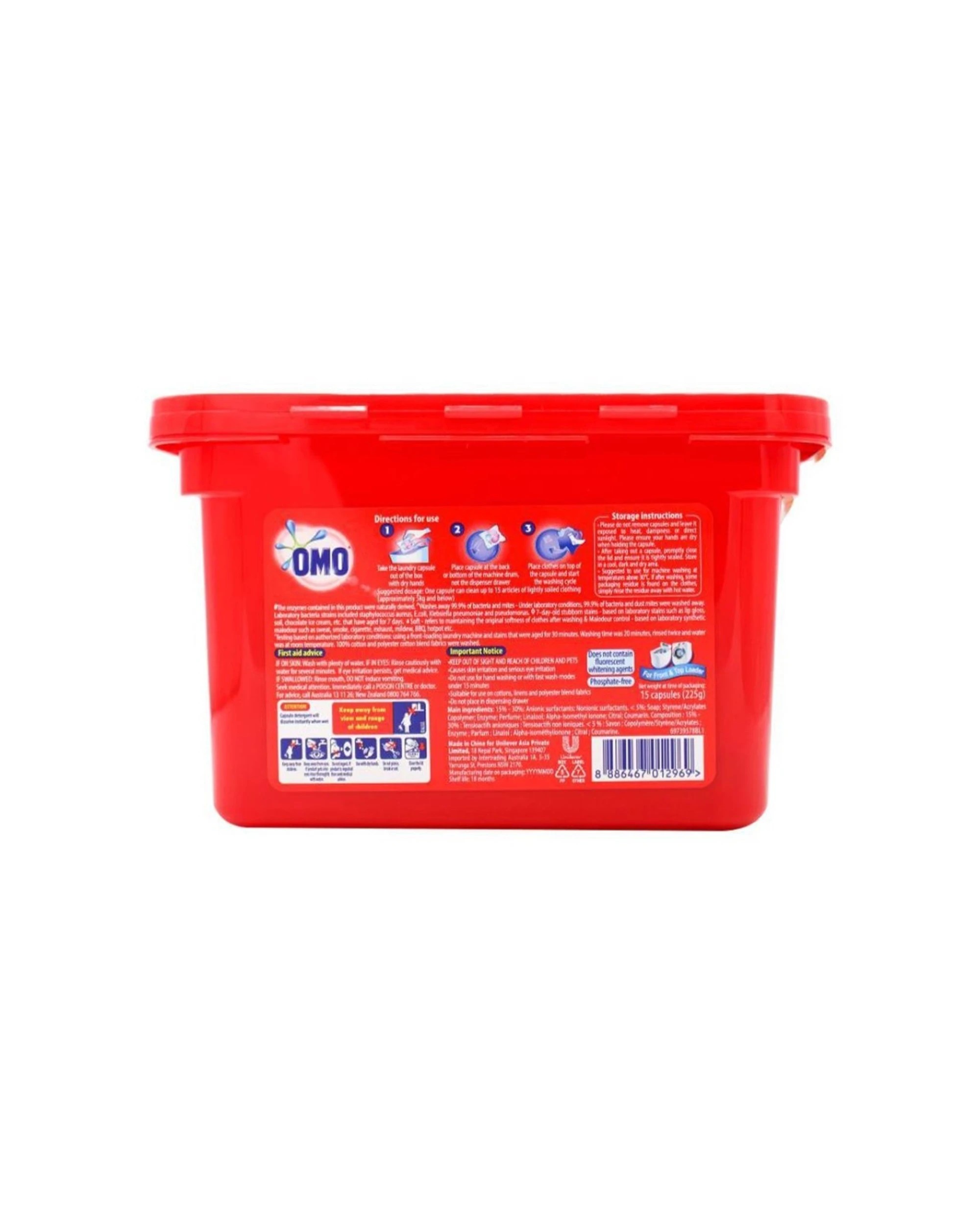 4 Omo 3-In-1 Laundry Capsules Lavender Front Top Loader Odour Control 6PK, 4 of 4