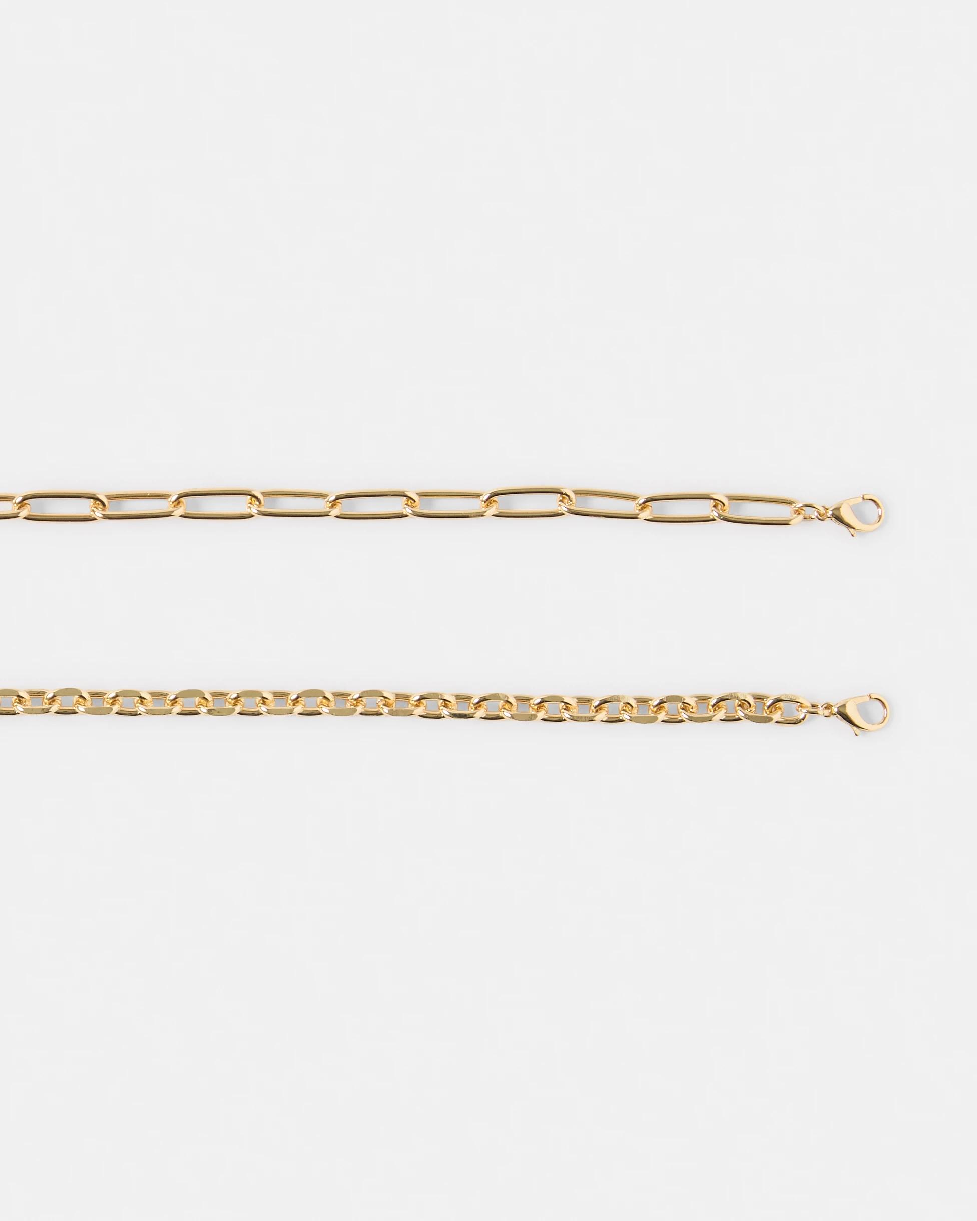 4 2 Pack 18K Gold Plated Chain Bracelet Gold, 4 of 6