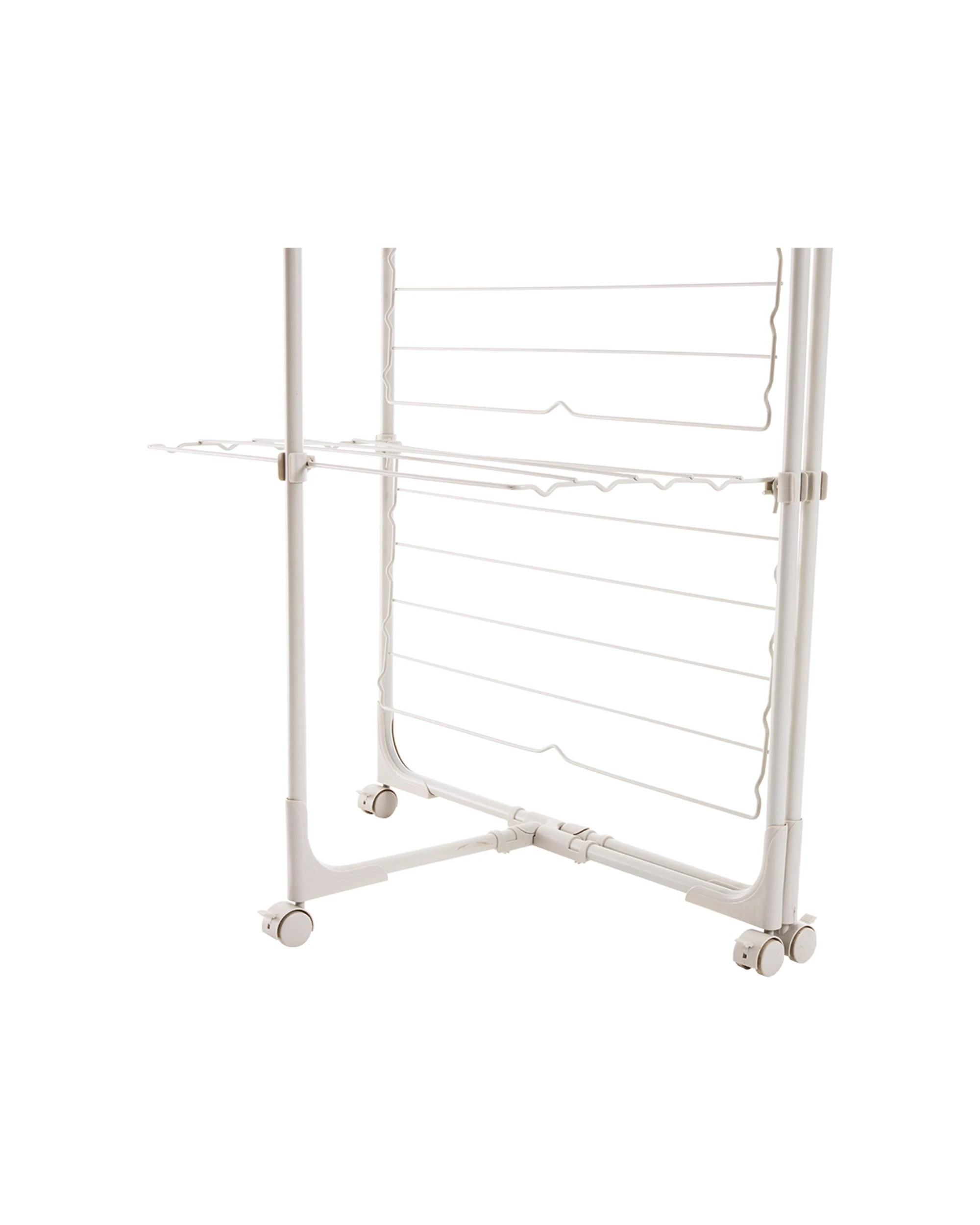 4 HILLS 19M 3 Tier Double Decker Mobile Tower Clothes Airer 60 Hooks Space Saving
 - white, 4 of 9