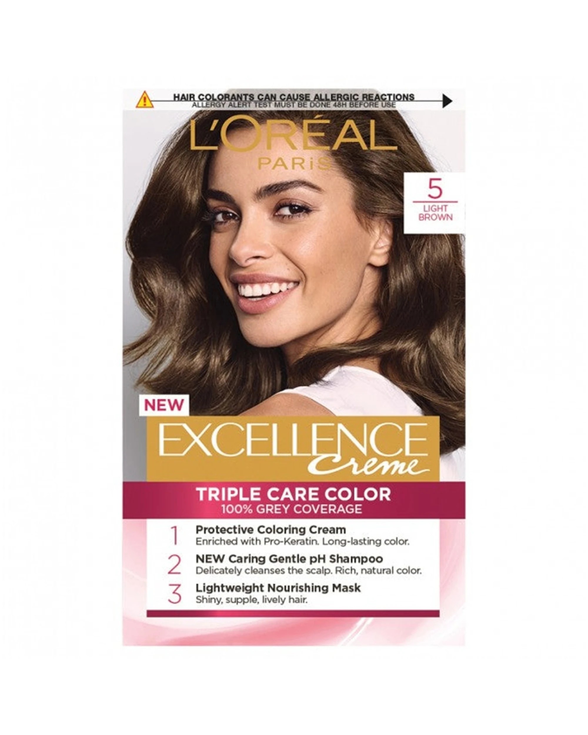 1 Loreal Excellence Crème 5 Brown Hair Colour - Brown, 1 of 1