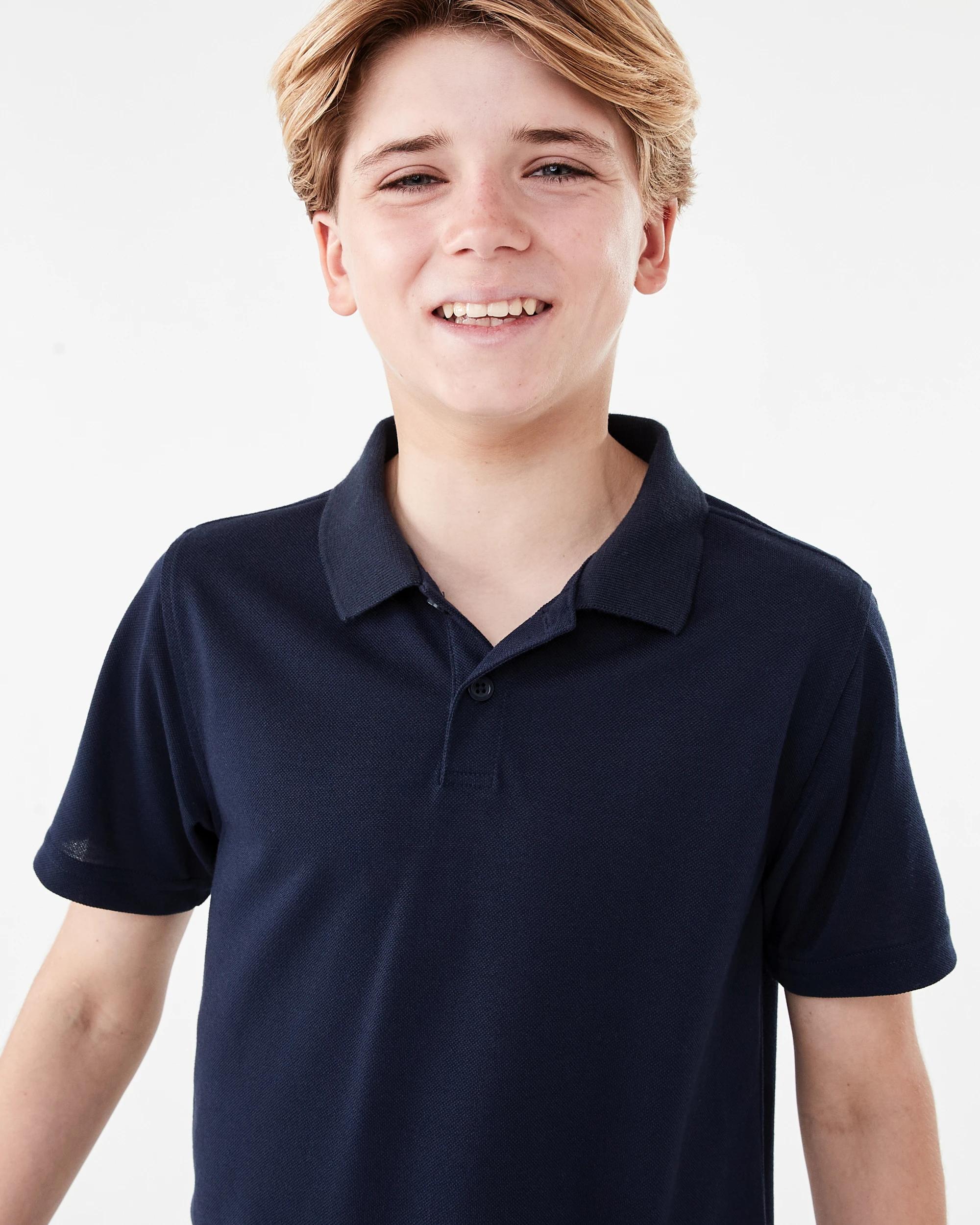 3 School Polo T-shirt Nvy Sphire, 3 of 6