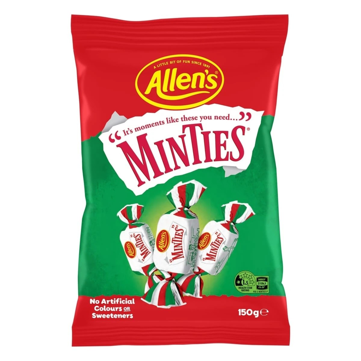 1 Allen's Minties 150g, 1 of 3