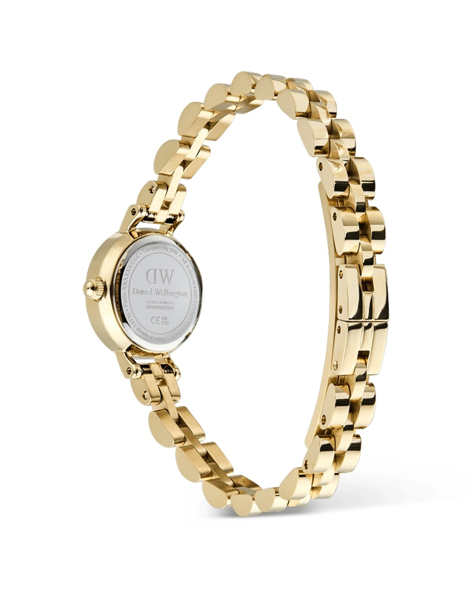 4 Daniel Wellington Petite Mini Arch 3-Link White Gold Watch 19mm Elegant Style, 4 of 5