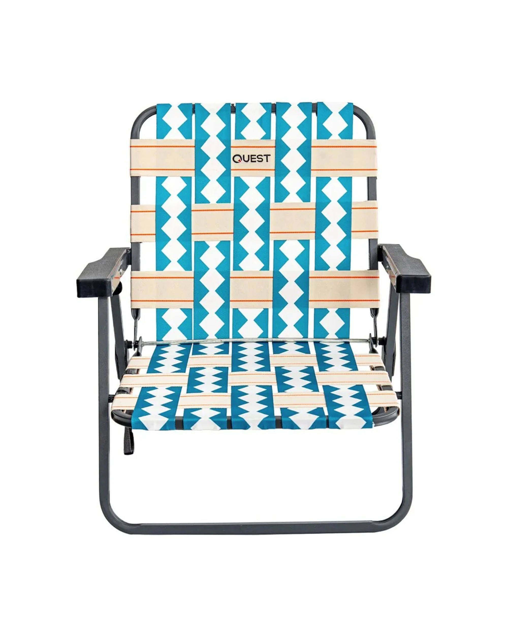3 Quest Cocomo Foldable Beach Low Chair With Armrests Carry Handle 110kg, 3 of 5