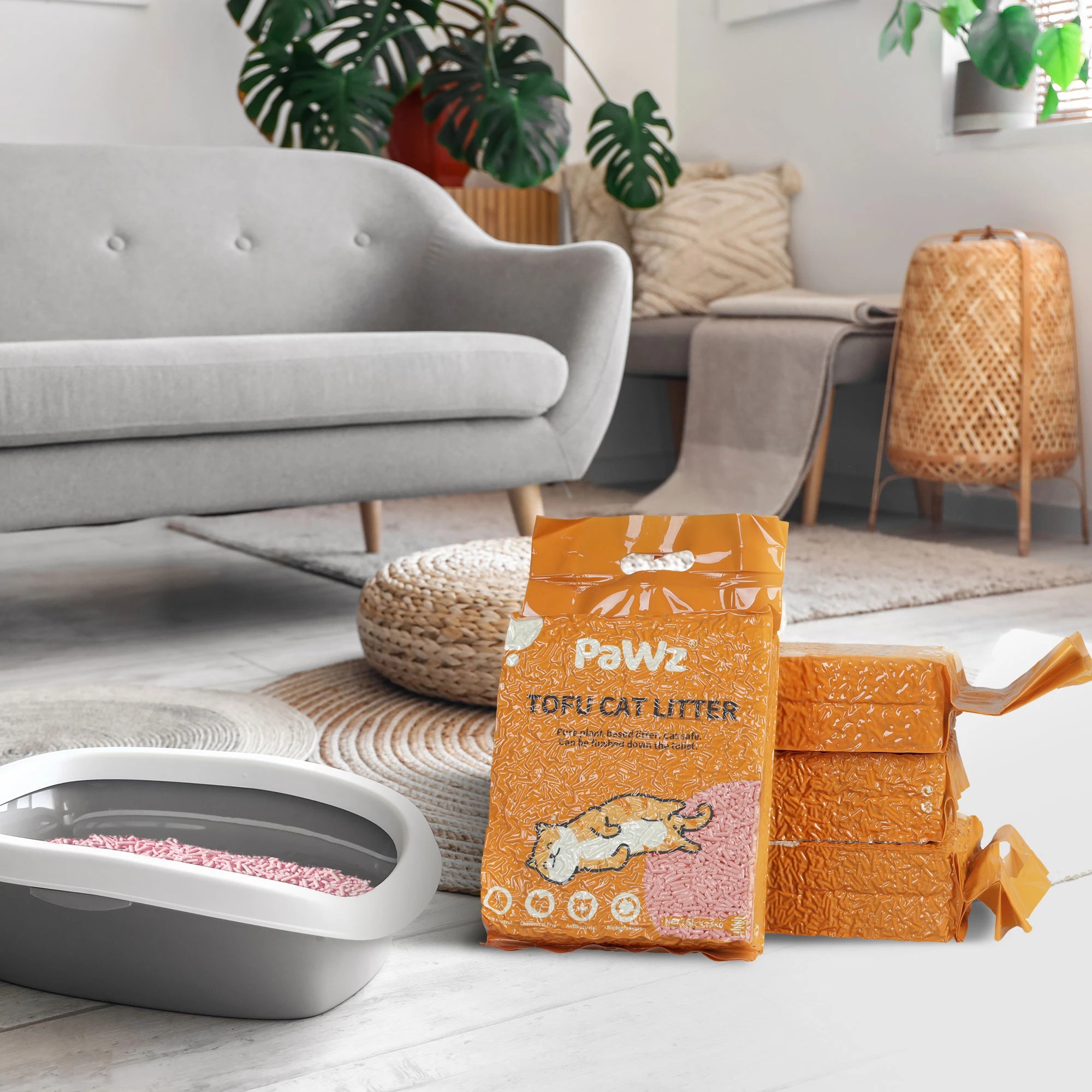 8 Pawz 1Pc 2.5Kg/6L Tofu Cat Litter Watermelon, 8 of 9