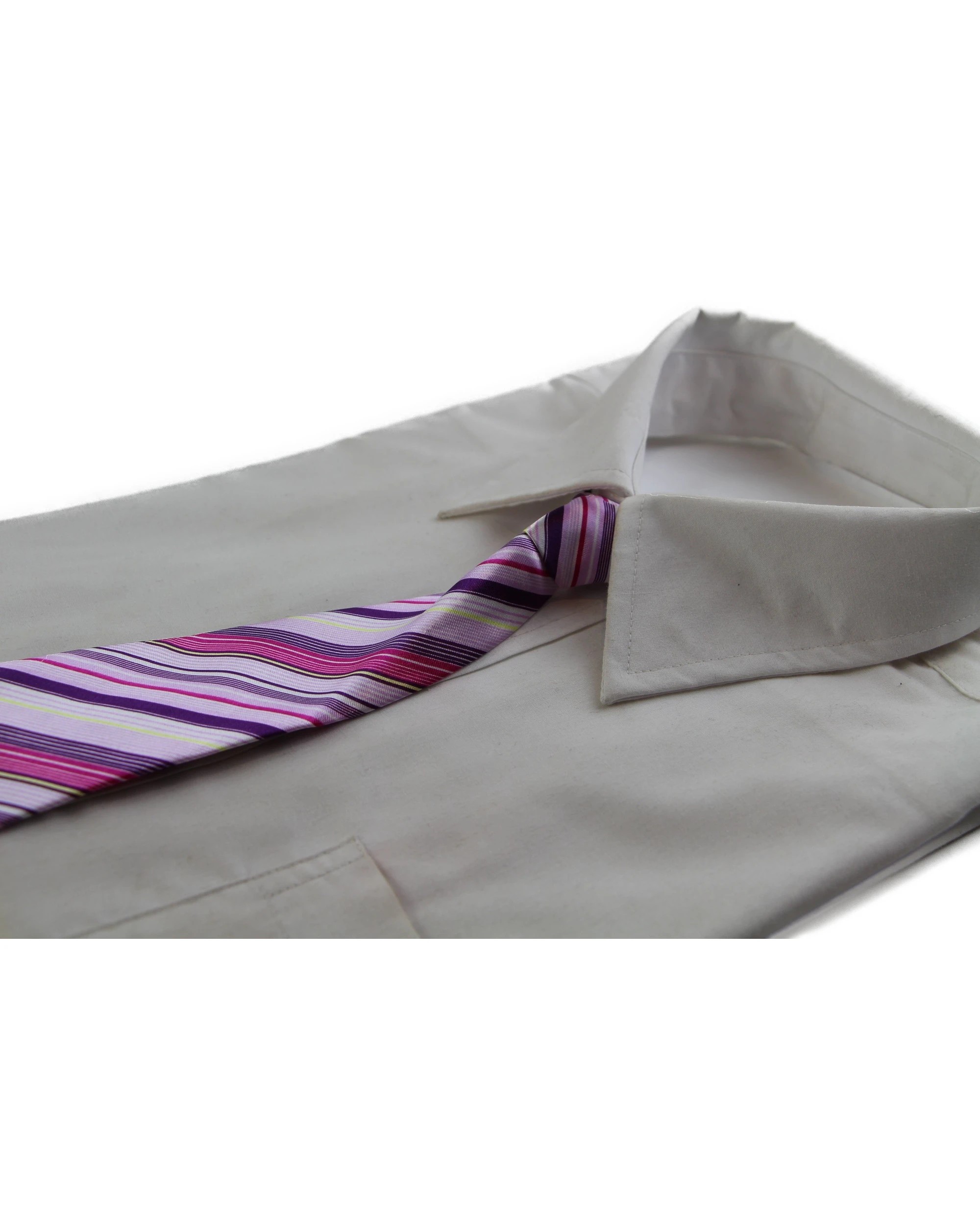 1 Zasel Kids Boys Diagonal Patterned Elastic Neck Tie - Shades Of Pink - Multi, 1 of 2