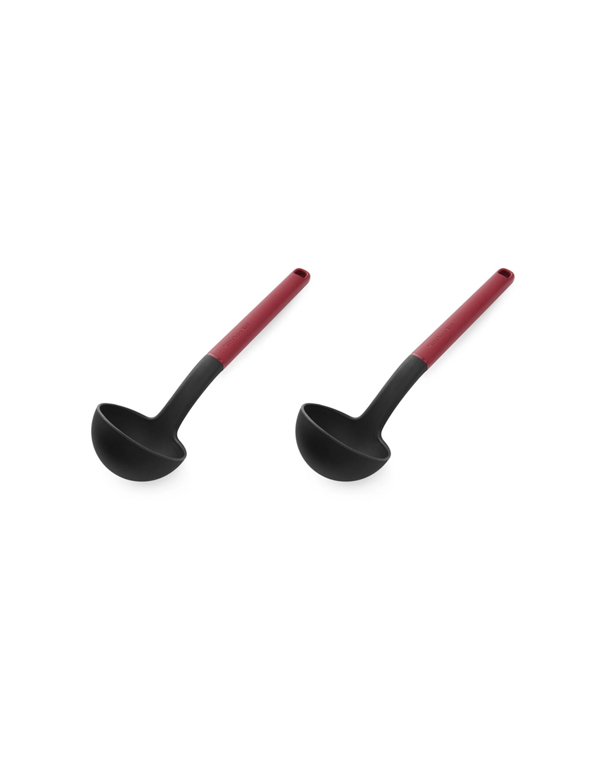 1 KitchenAid Classic Nylon Serving Ladle 2PK Heat Resistant Ergonomic Handle - Red, 1 of 6