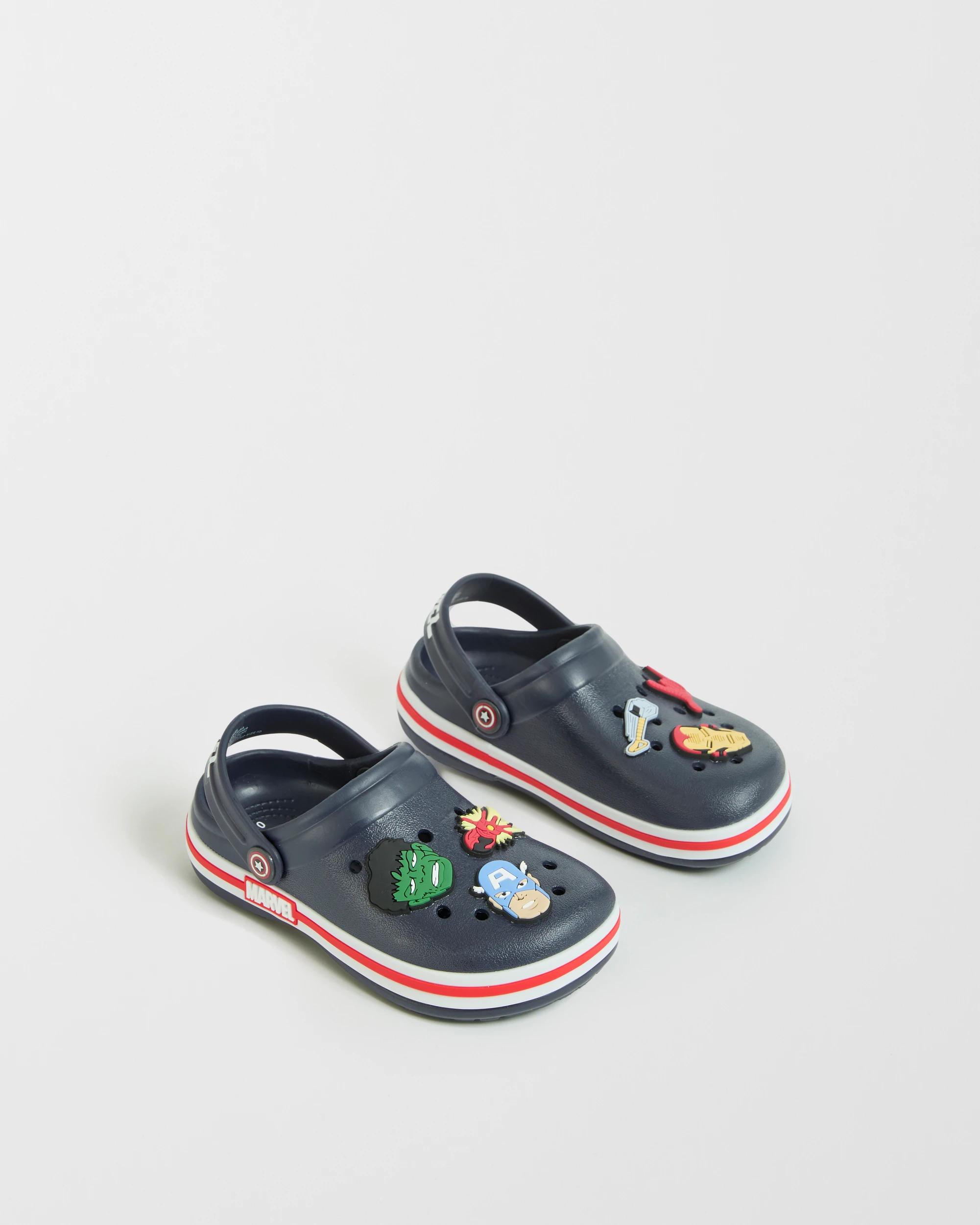 2 Disney Marvel Baby First Walker/Junior Icon Clogs BLACK MARVEL, 2 of 3