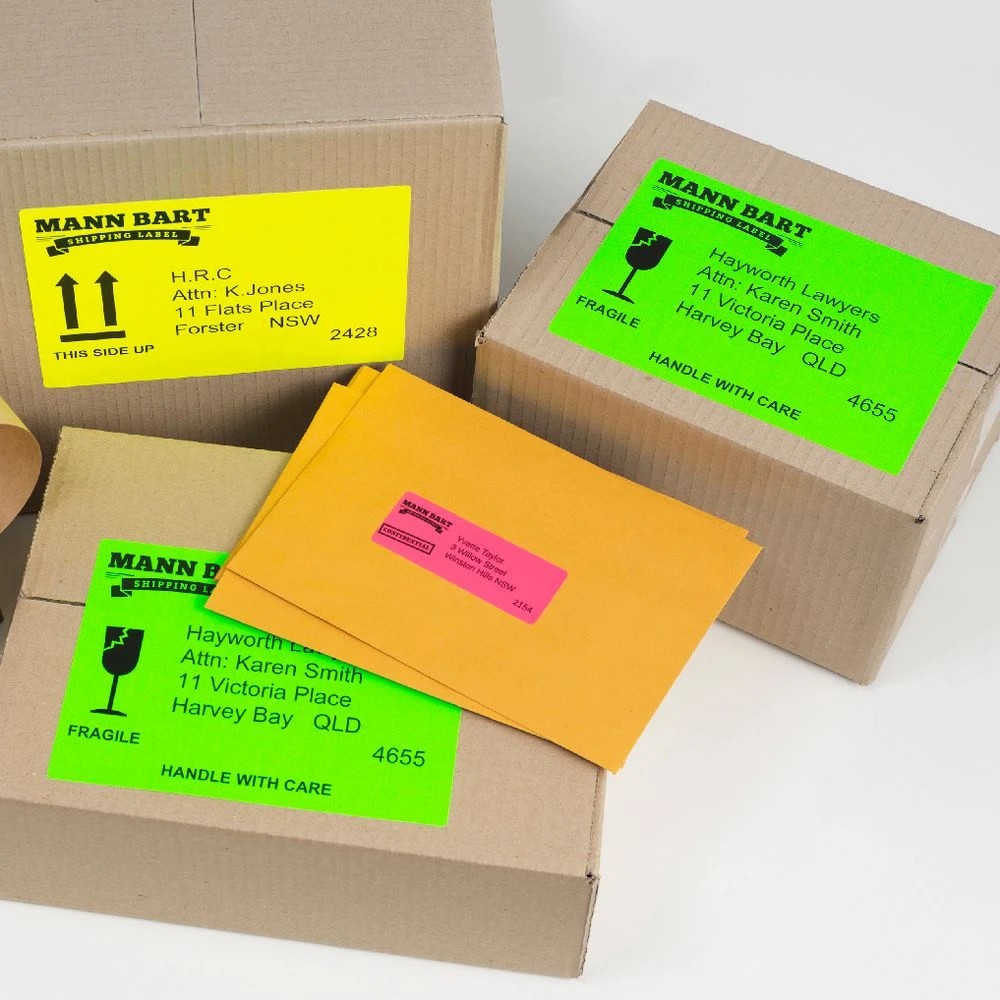 3 Avery 14UP Laser Signalling Labels Fluoro Orange 25 Sheets, 3 of 4