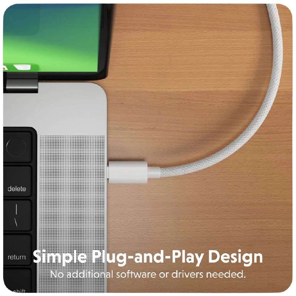 7 HyperDrive USB-C to HDMI 4K60Hz Cable 2.5m White, 7 of 8