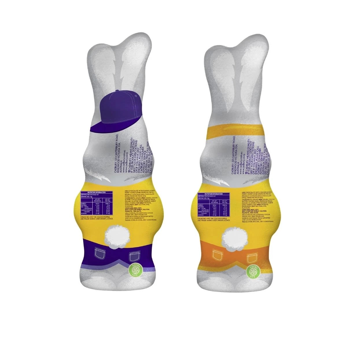 2 Cadbury Crunchie Easter Bunny 170g - Assorted, 2 of 3