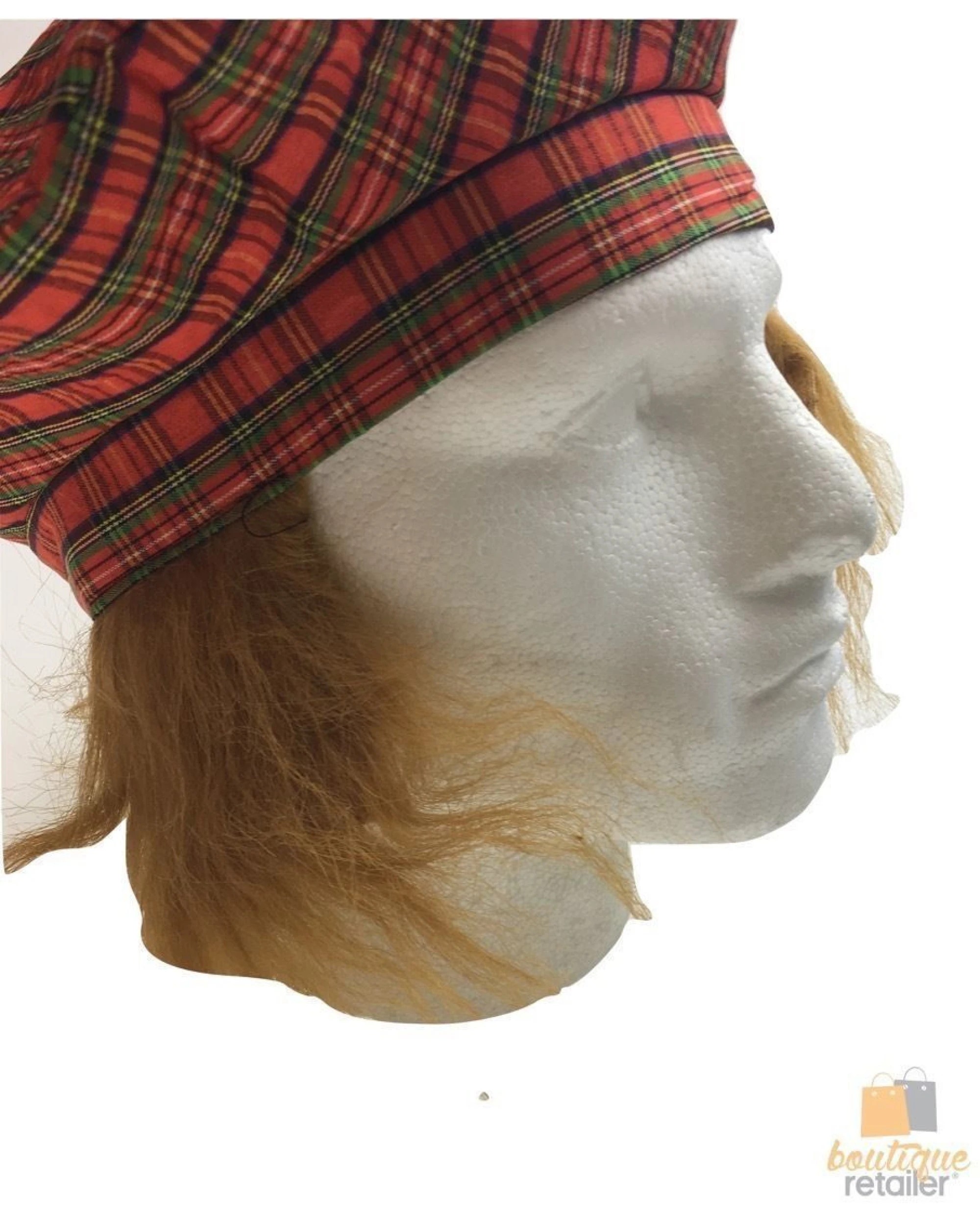 3 BR Costumes Tam O'Shanter Fancy Dress Hat with Hair, 3 of 7