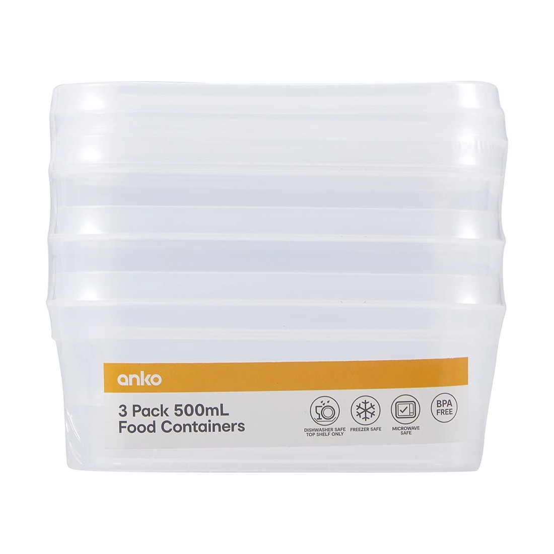 5 3 Pack 500ml Food Containers, 5 of 5