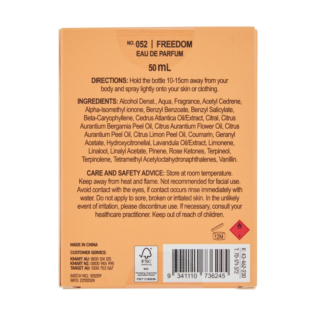 6 OXX Fragrance No. 052 Freedom Eau De Parfum 50ml - Mandarin, Musk and Lavender, 6 of 7