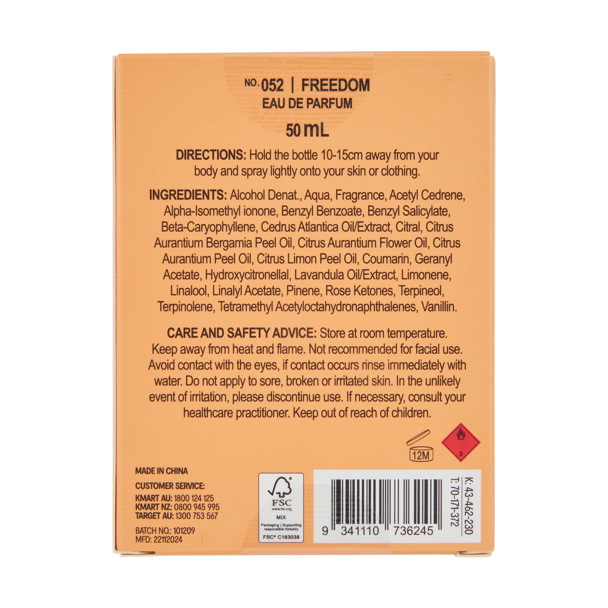 6 OXX Fragrance No. 052 Freedom Eau De Parfum 50ml - Mandarin, Musk and Lavender, 6 of 7