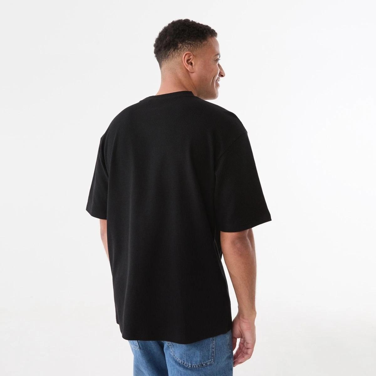 3 Oversized Waffle T-shirt BLACK, 3 of 5