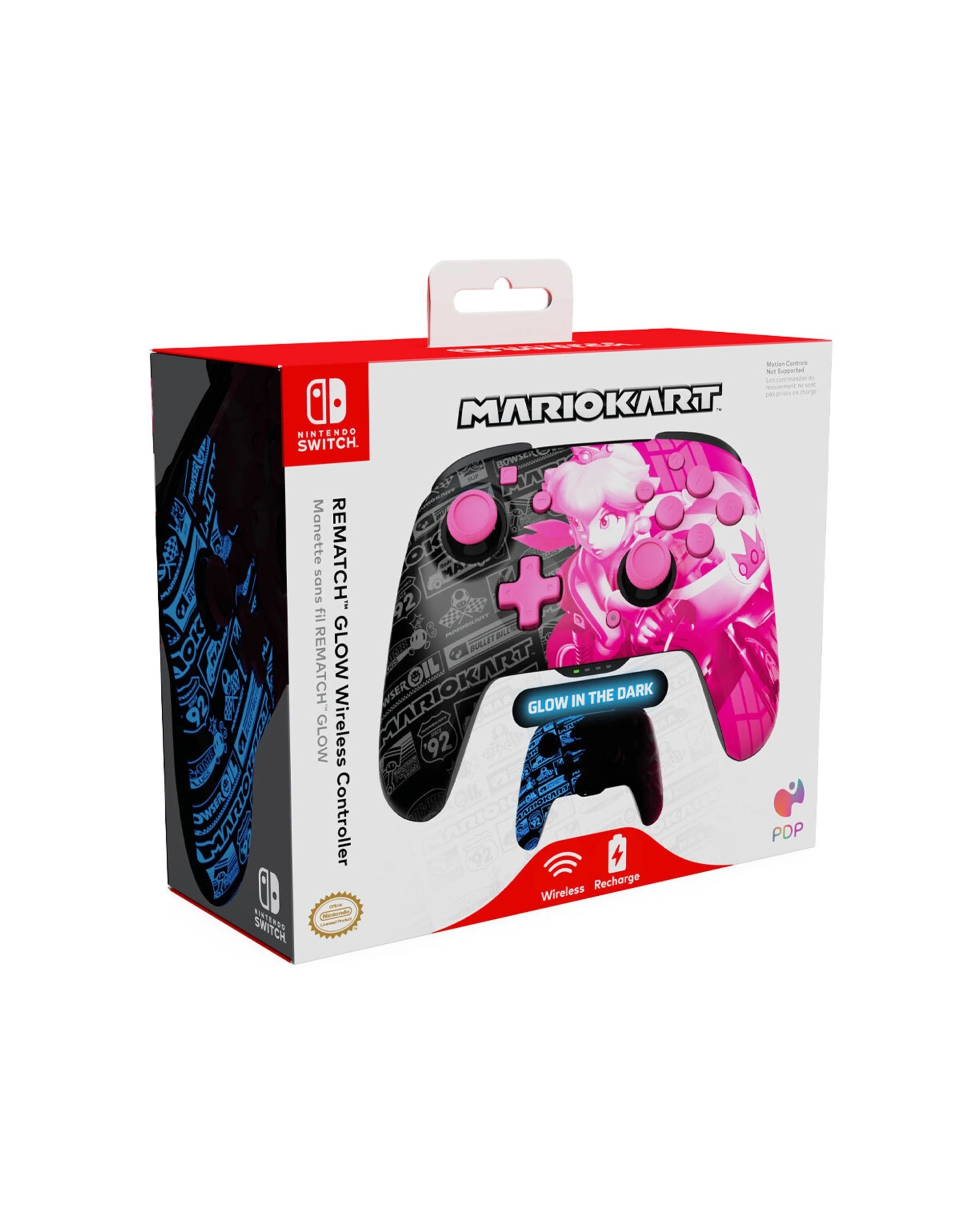 4 Nintendo Switch Rematch Glow Wireless Gaming Controller: Grand Prix Peach - Pink, 4 of 4