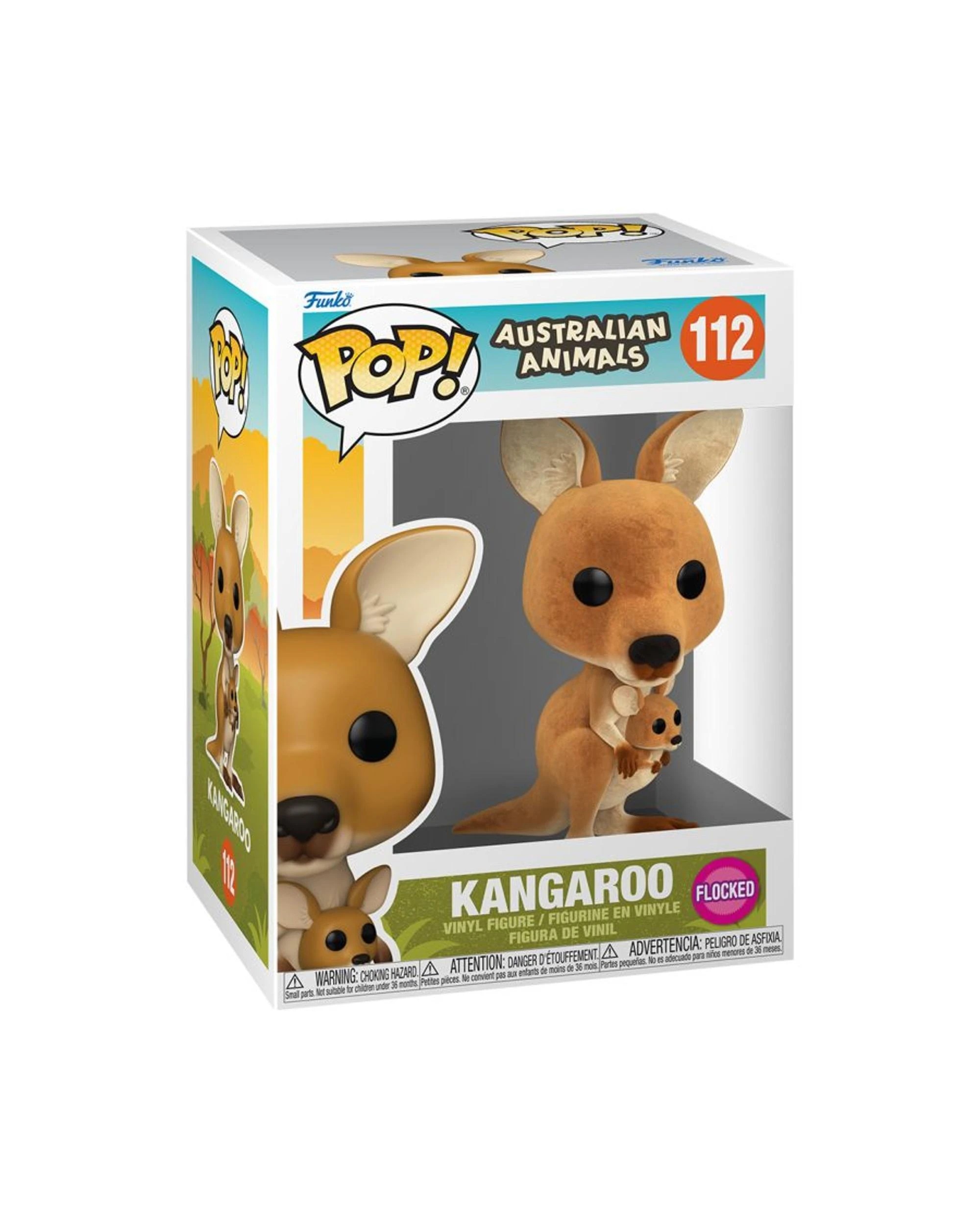 3 Australian Animals Kangaroo Flocked Funko POP! Vinyl, 3 of 3