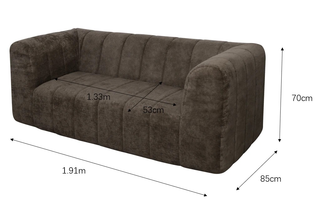 8 Trove 2.5 Seat Compressed Sofa - Chocolate, 8 of 8