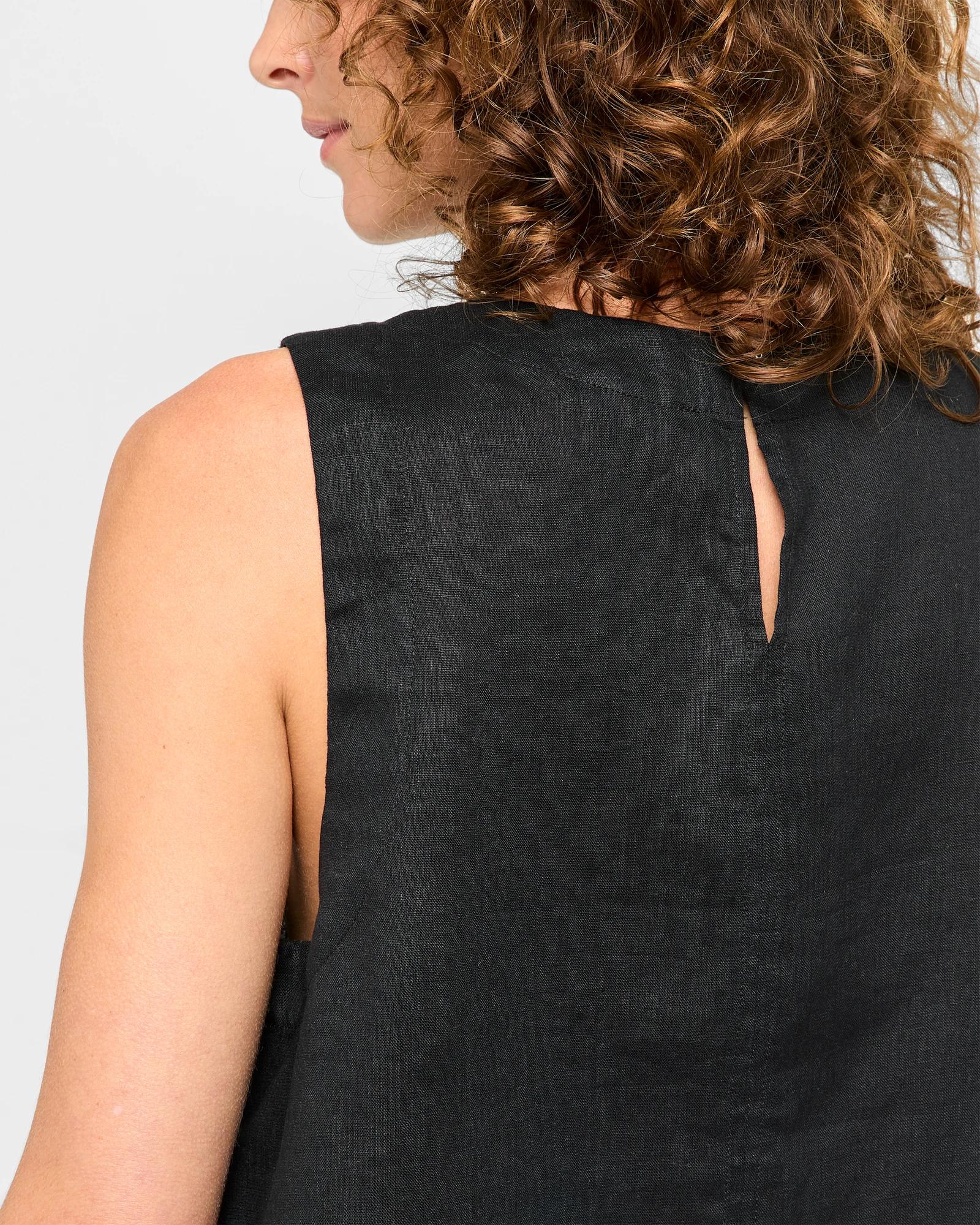 5 Target European Linen Tank Top BLACK, 5 of 5