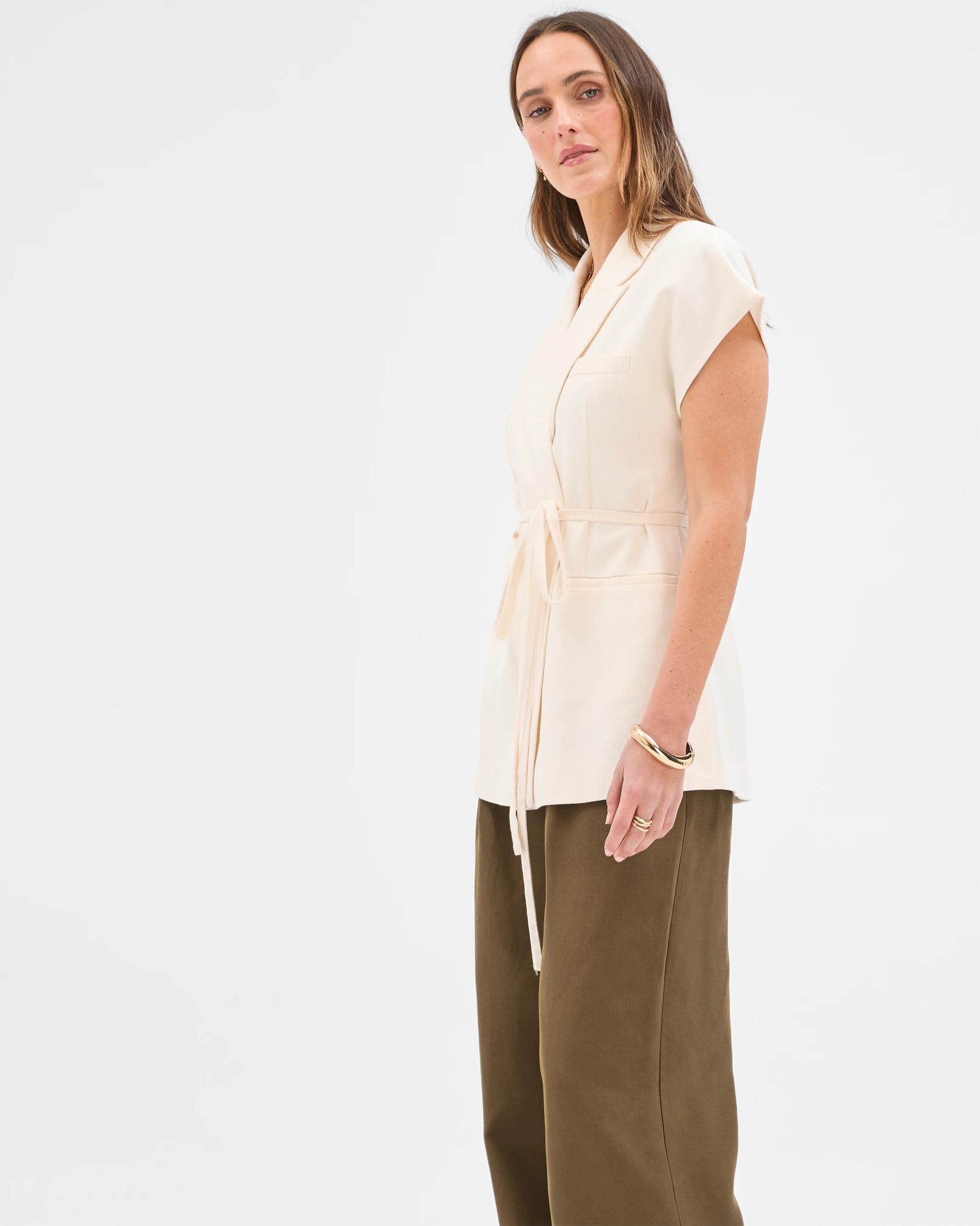 2 Preview Harper Tailored Ultra Wide Leg Pants KHAKI OLIVE, 2 of 7