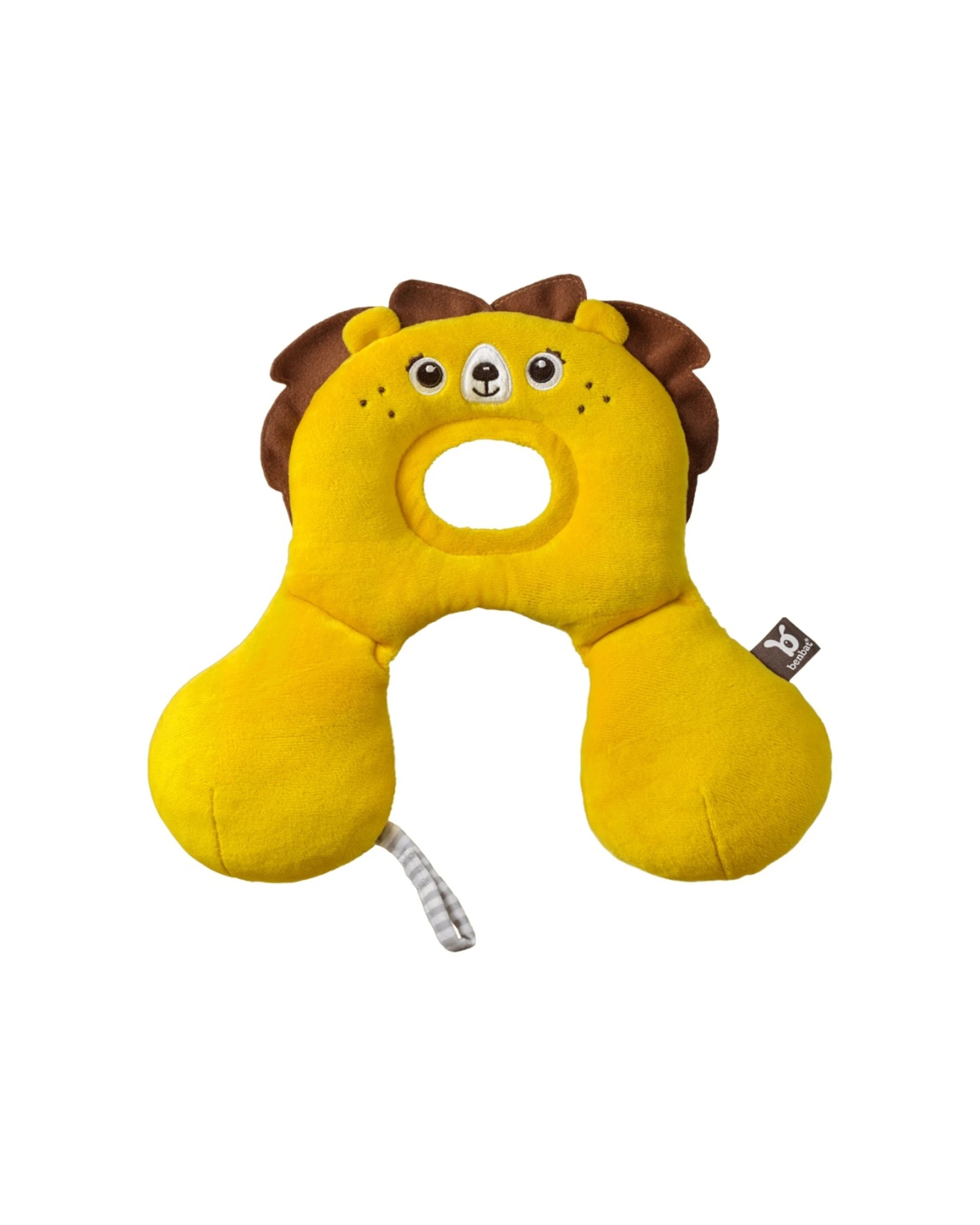 1 Benbat Infant Baby Travel Pillow With Neck Support And Pacifier Strap - Yellow, 1 of 3