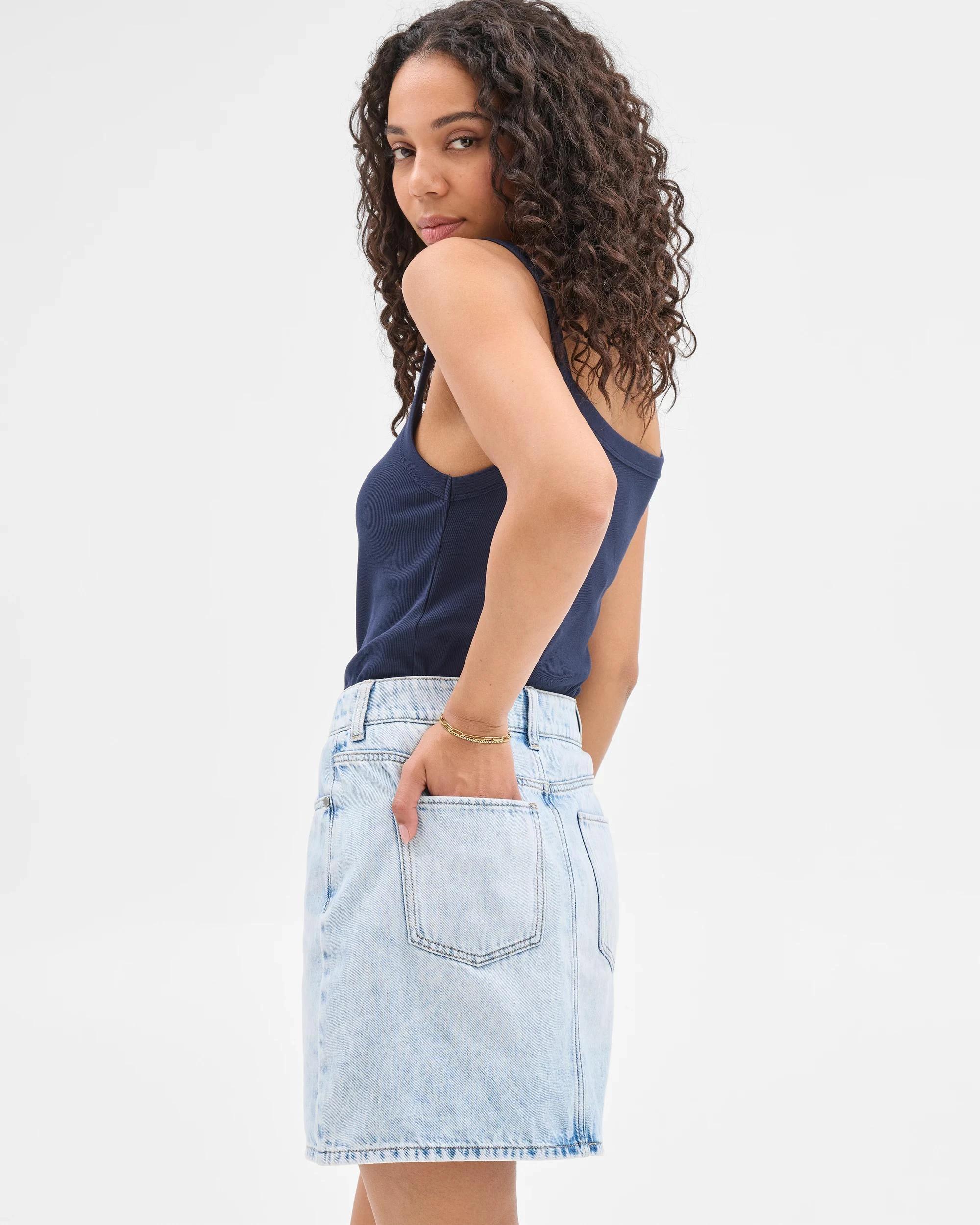 4 Target Denim Mini Skirt HYPER BLEACH, 4 of 7