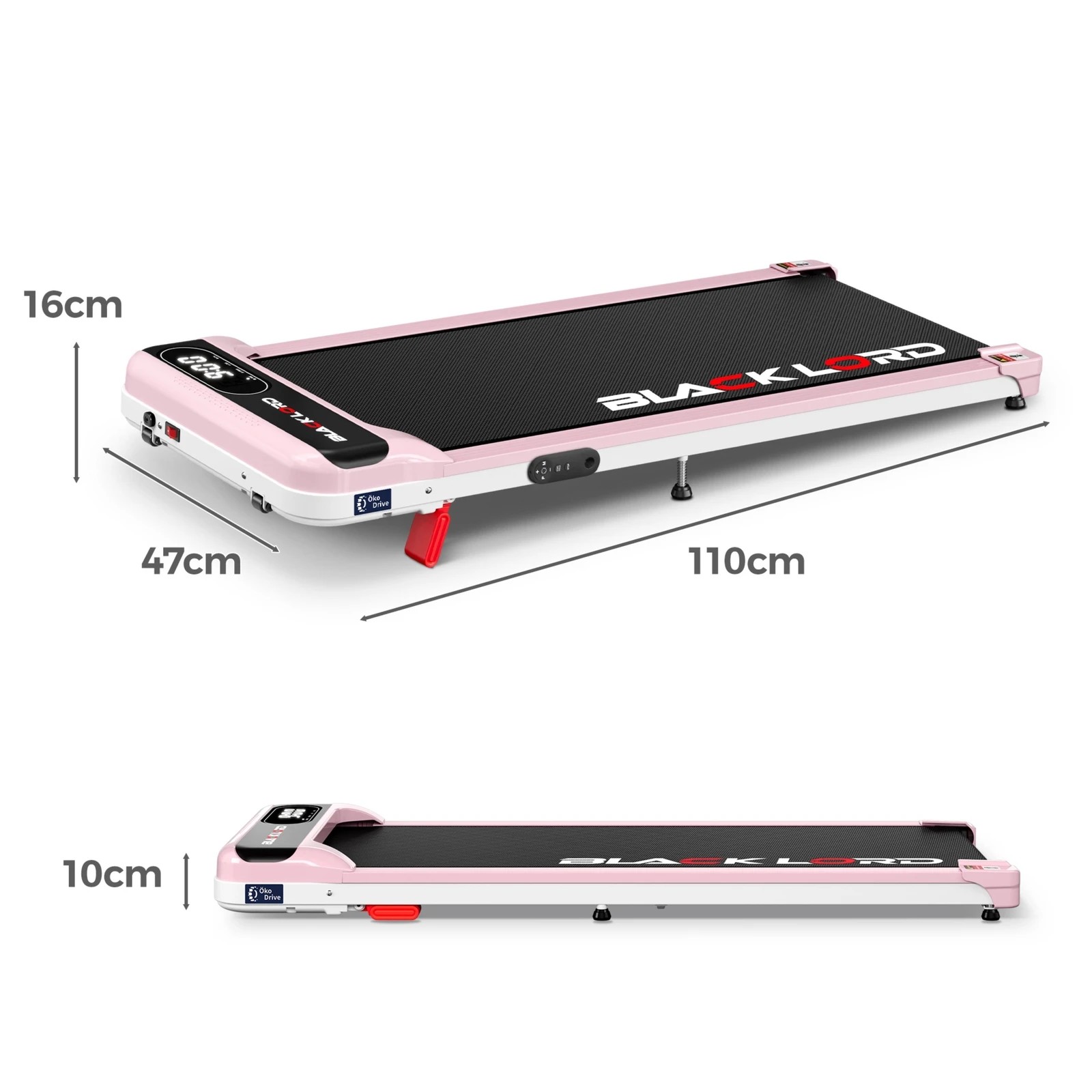 3 Black Lord Treadmill Electric Walking Pad Incline Home Gym Magnetic Remote - Pink, 3 of 10