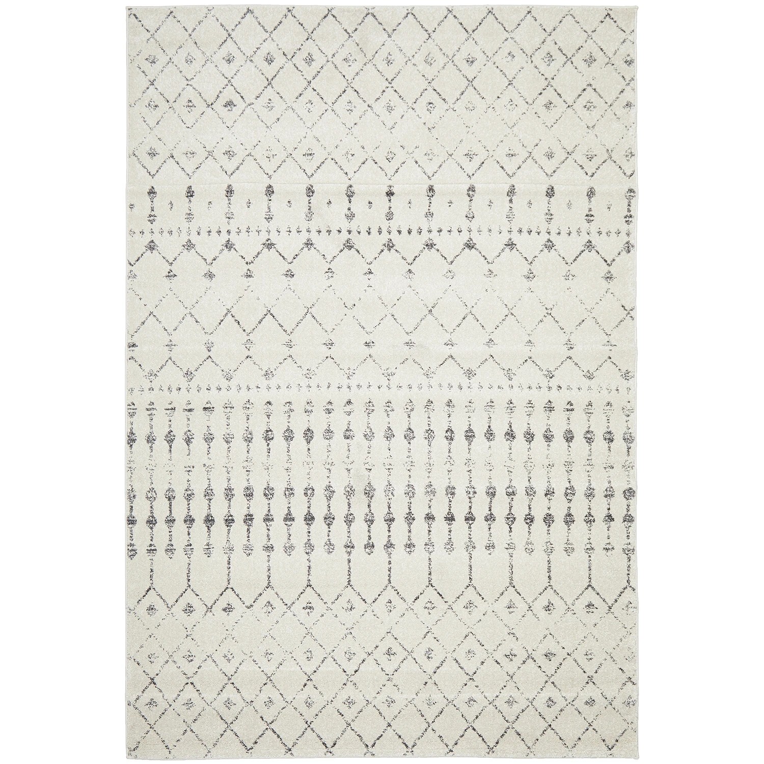 1 Common Ground Rugs Lustre Elsa 330x240cm - Extra Large Power Loomed Pet Friendly Floor Rug - Silver, 1 of 5