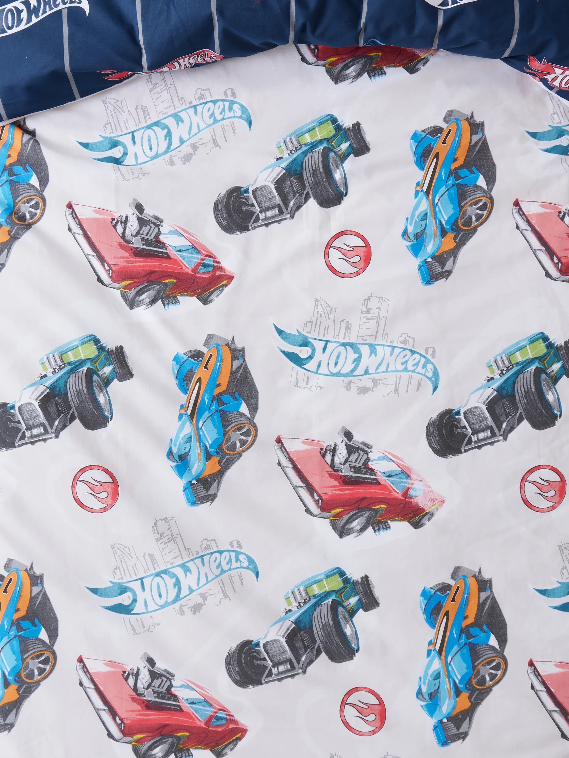 3 Hot Wheels Kids Quilt Cover Set - Single Bed - Blue, 3 of 4