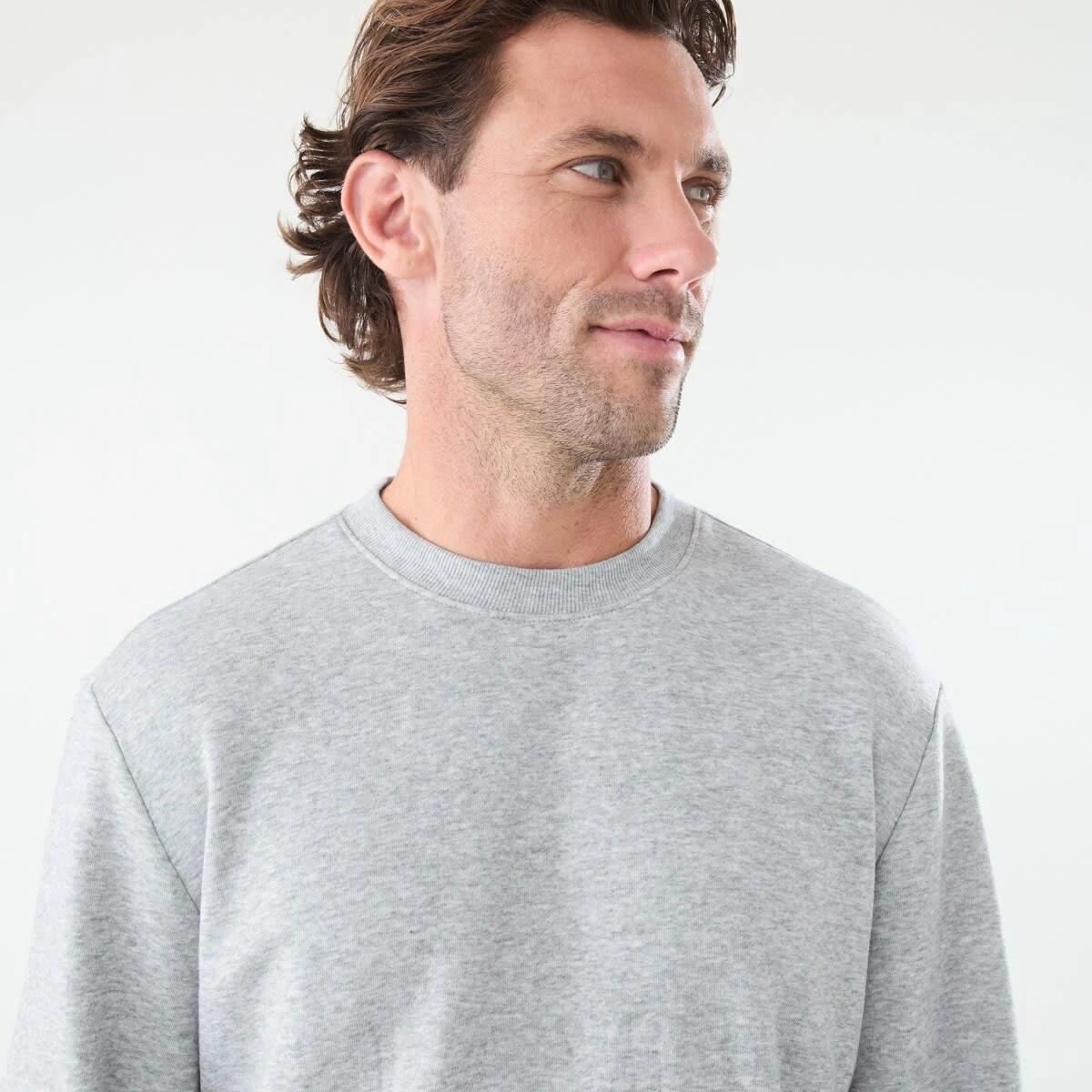 4 Basic Crew Neck Sweatshirt Gry Marle, 4 of 5