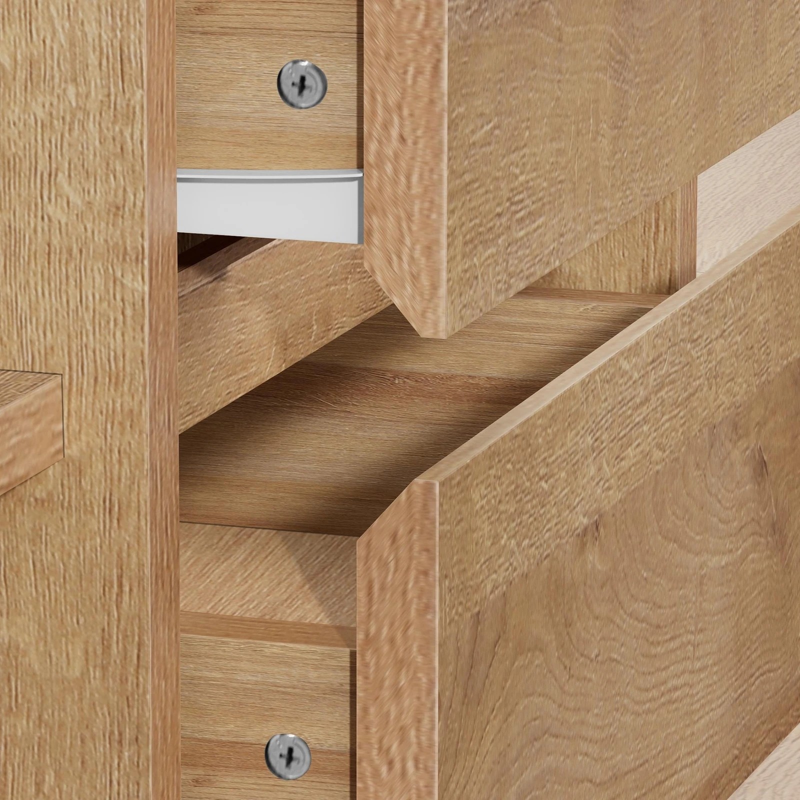 6 Alfordson Entertainment Unit TV Cabinet Stand 180cm Drawer Shelf - Oak, 6 of 10