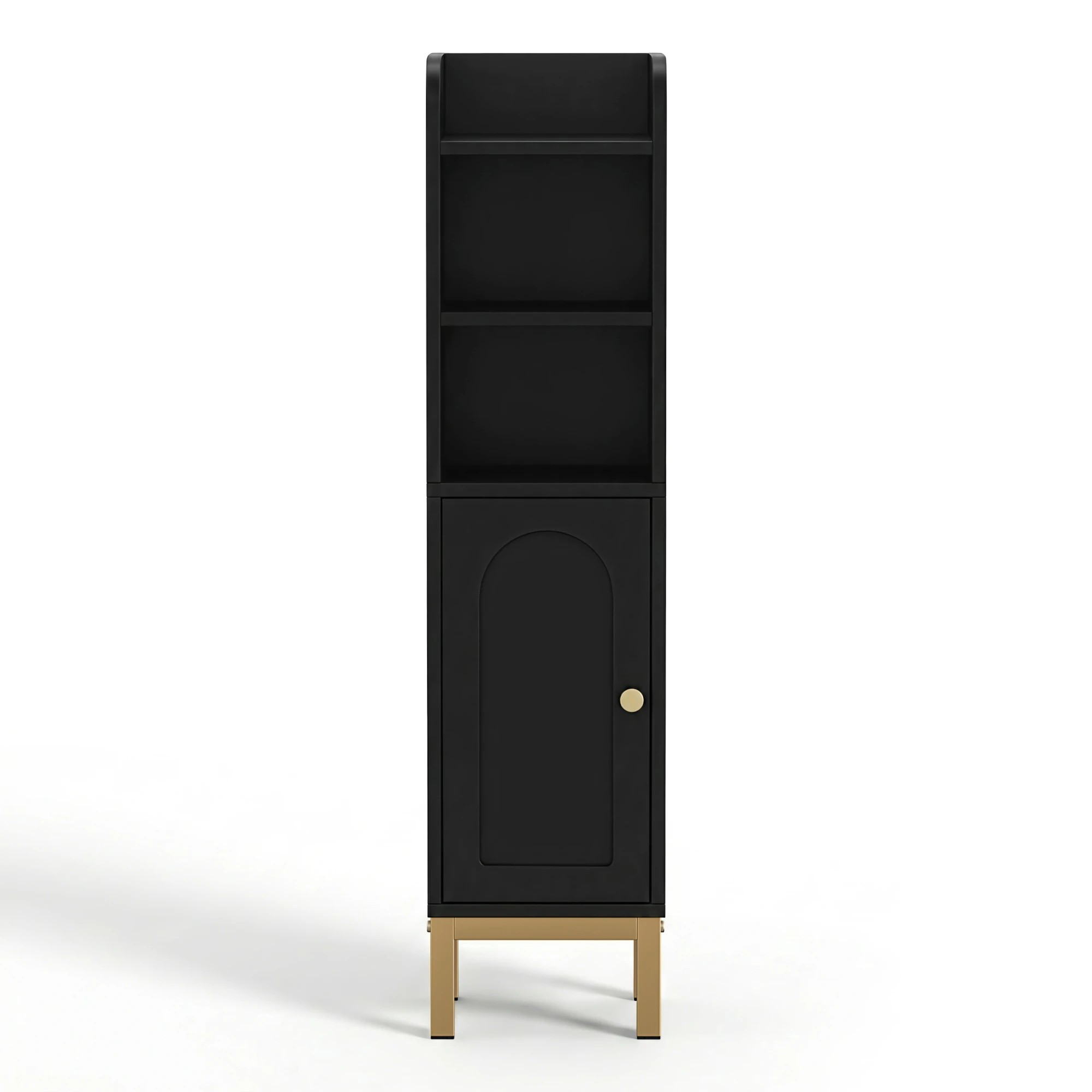 4 Artiss Bathroom Storage Cabinet Floor Organizer Toilet Corner Adjustable - Black, 4 of 9