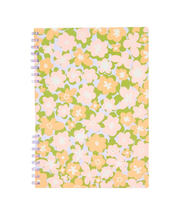 A4 Spiral Notebook 160 Pages Ditsy Floral