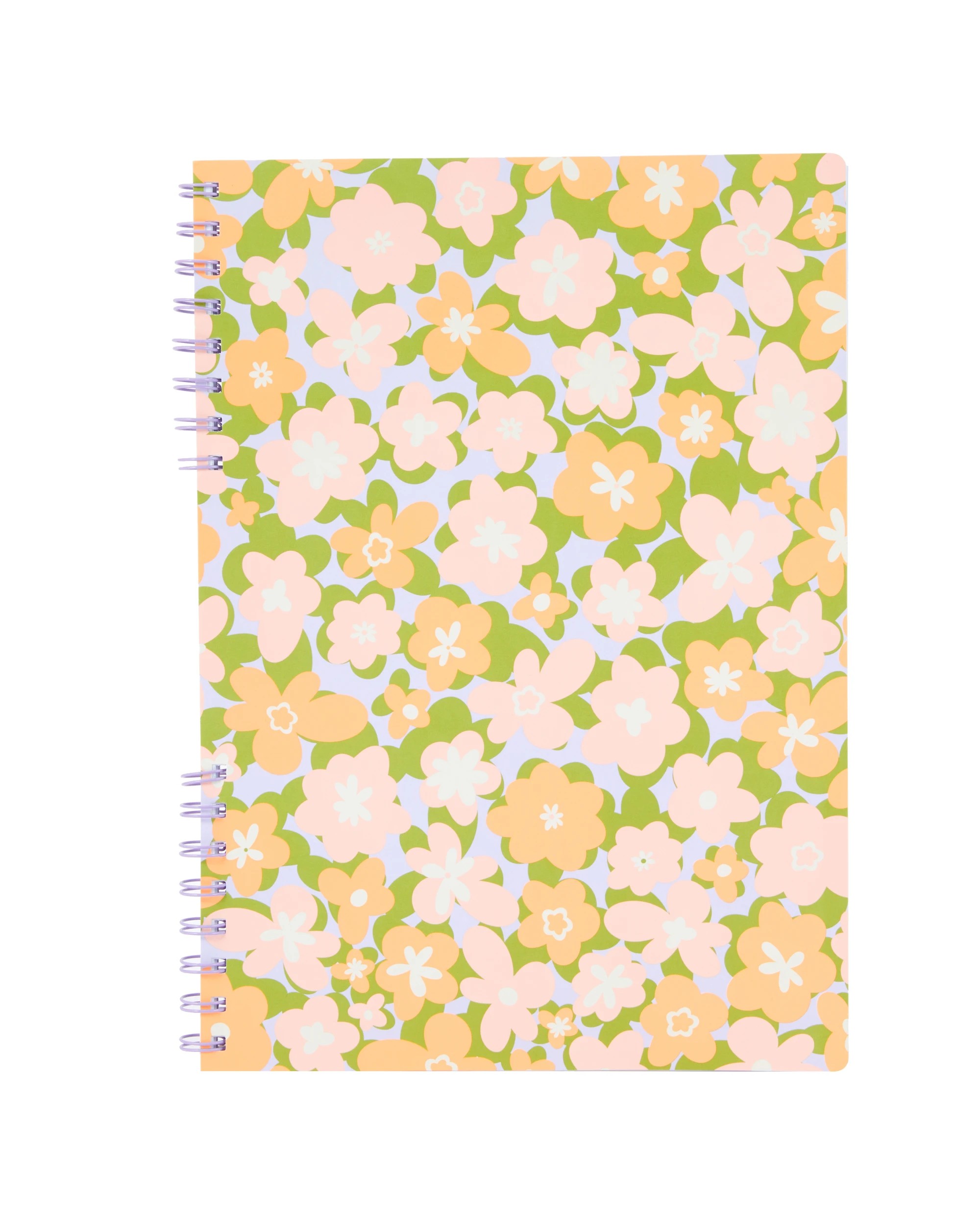 1 A4 Spiral Notebook 160 Pages Ditsy Floral, 1 of 4