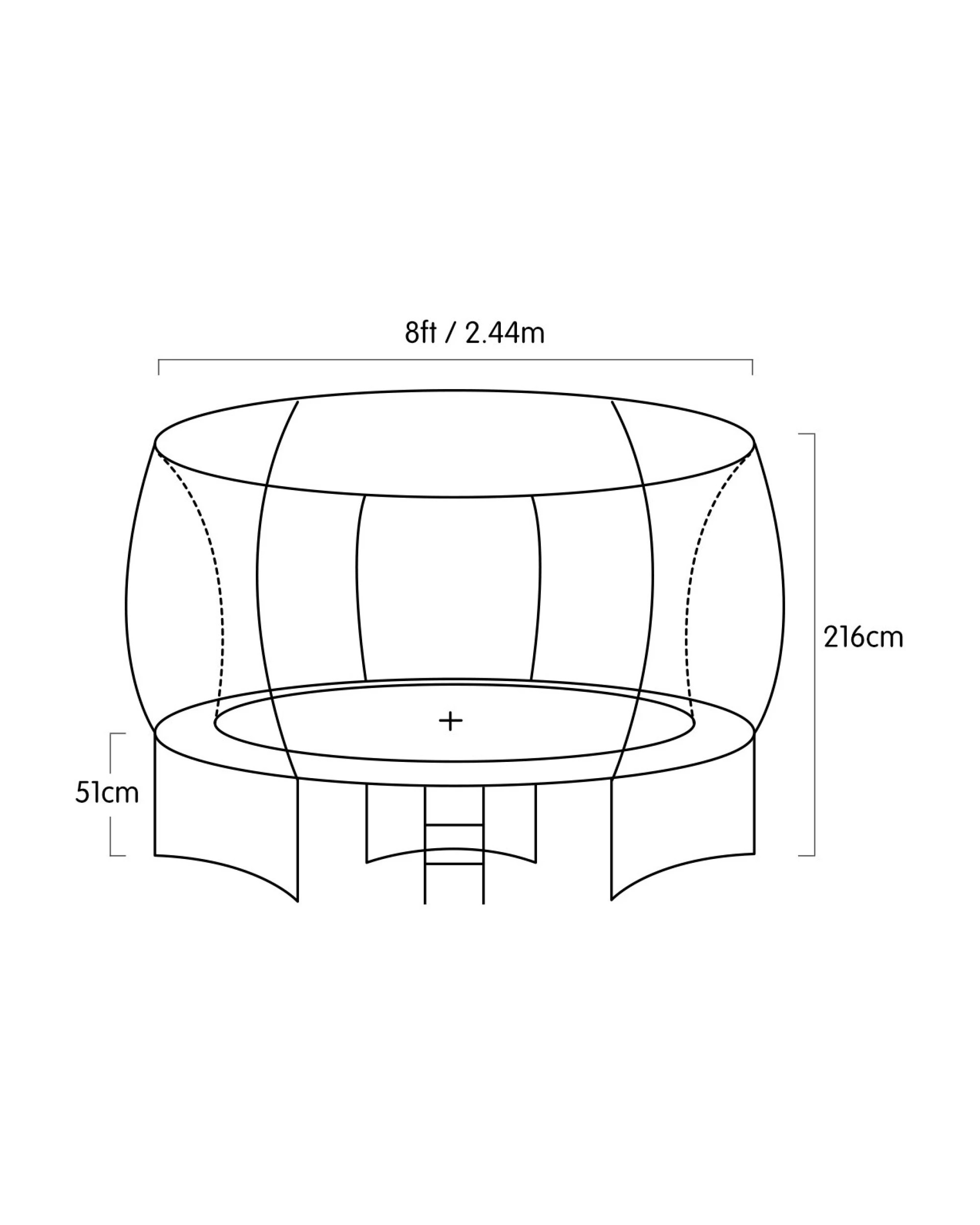 8 Kahuna Rainbow 8 Ft Trampoline, 8 of 8