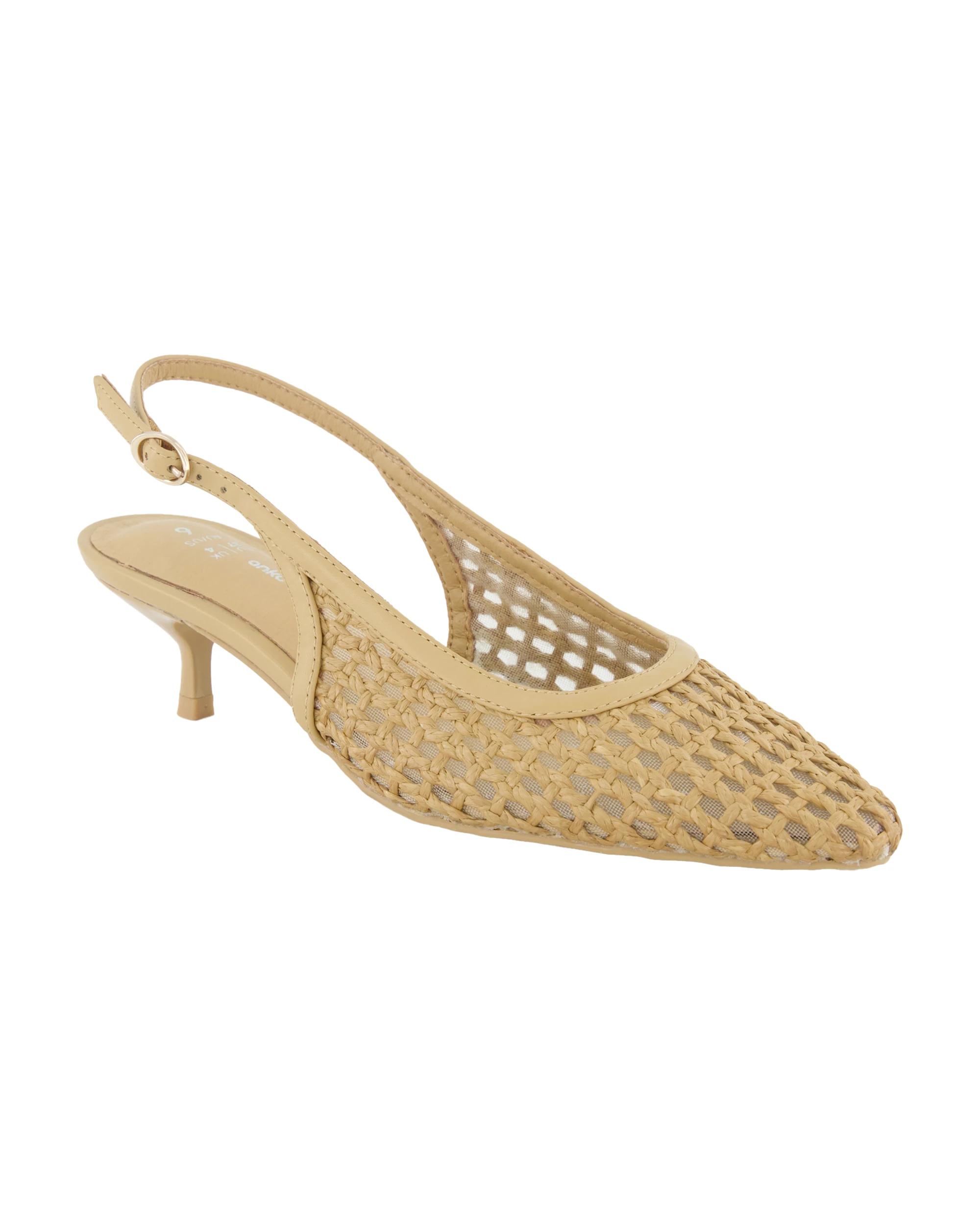 2 Slingback Kitten Heels Natural, 2 of 5