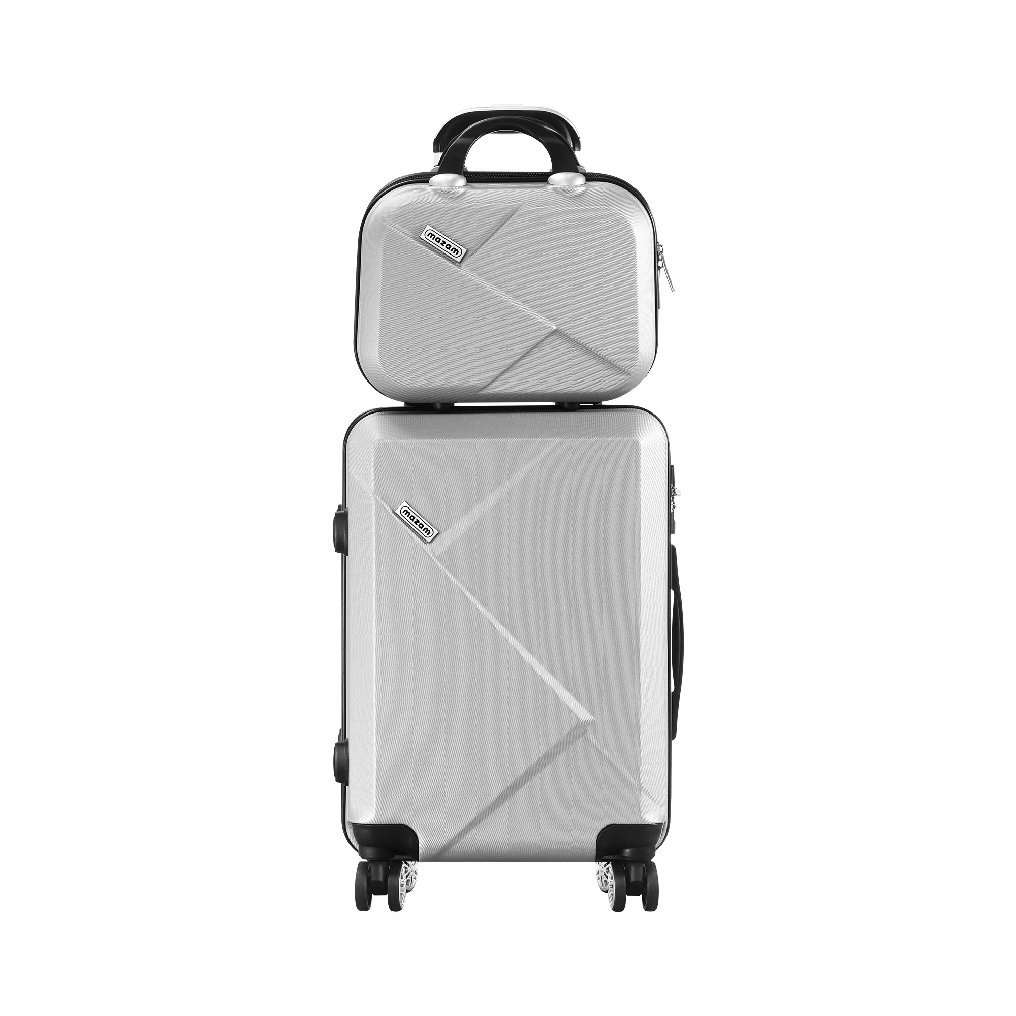 7 Mazam 2PCS Luggage Suitcase Trolley Set - Silver, 7 of 8