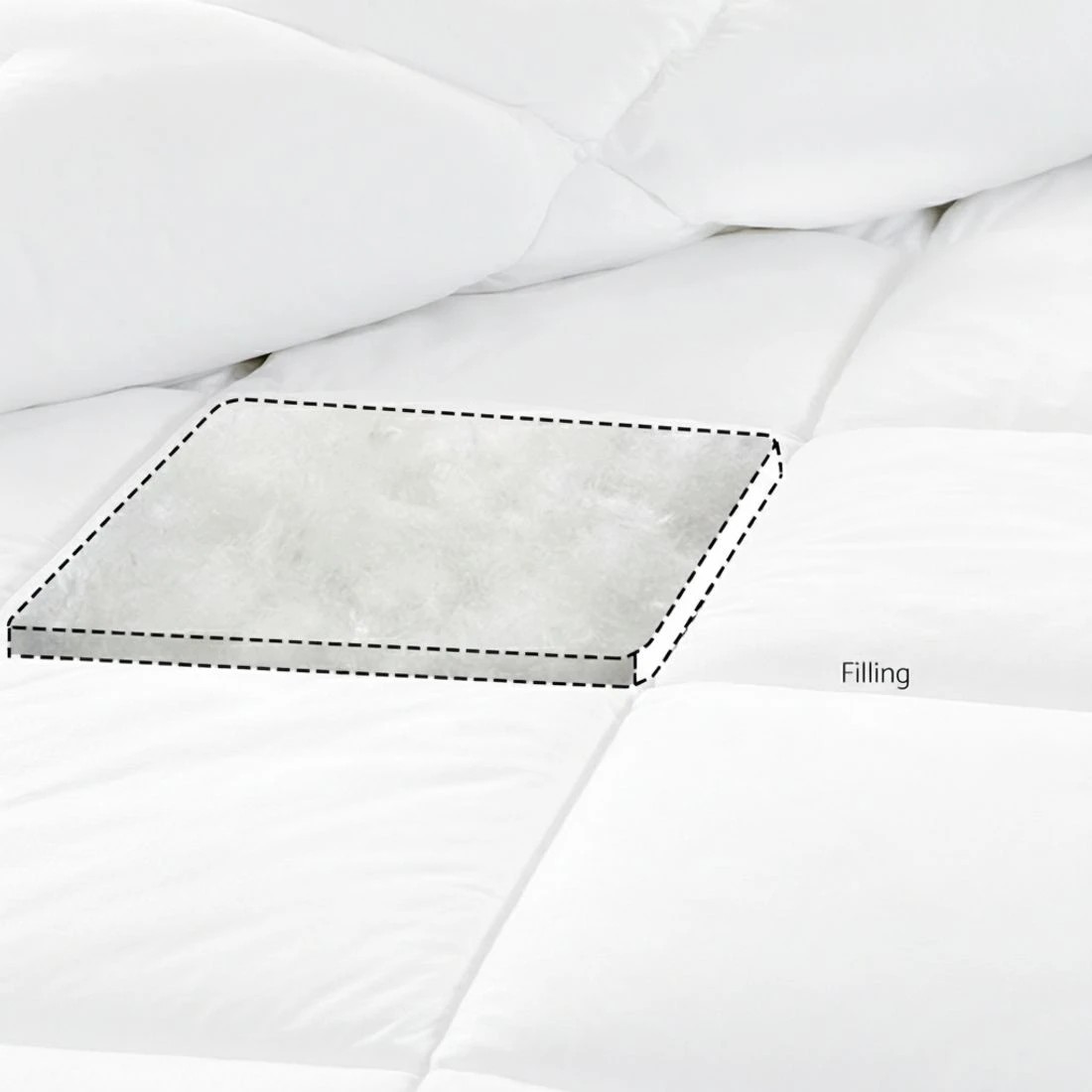 5 Giselle Bedding 800GSM Goose Down Feather Quilt Winter Blanket Duvet Comforter Single - Single Bed - White, 5 of 7