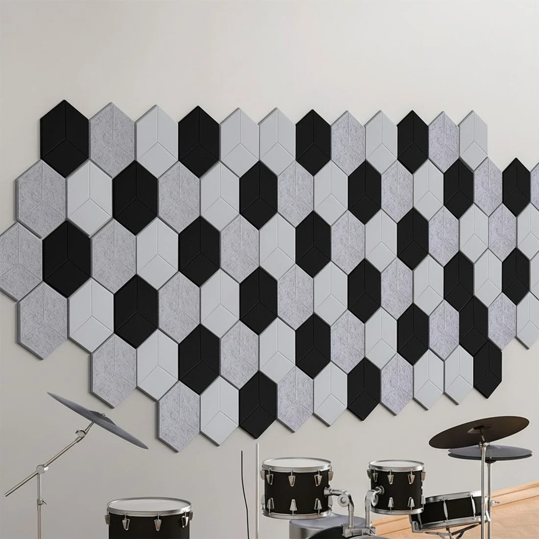 6 Alpha Acoustic Foam 12pcs 35x30x0.9cm Soundproof Absorption Panel Adhesive - Beige, 6 of 7