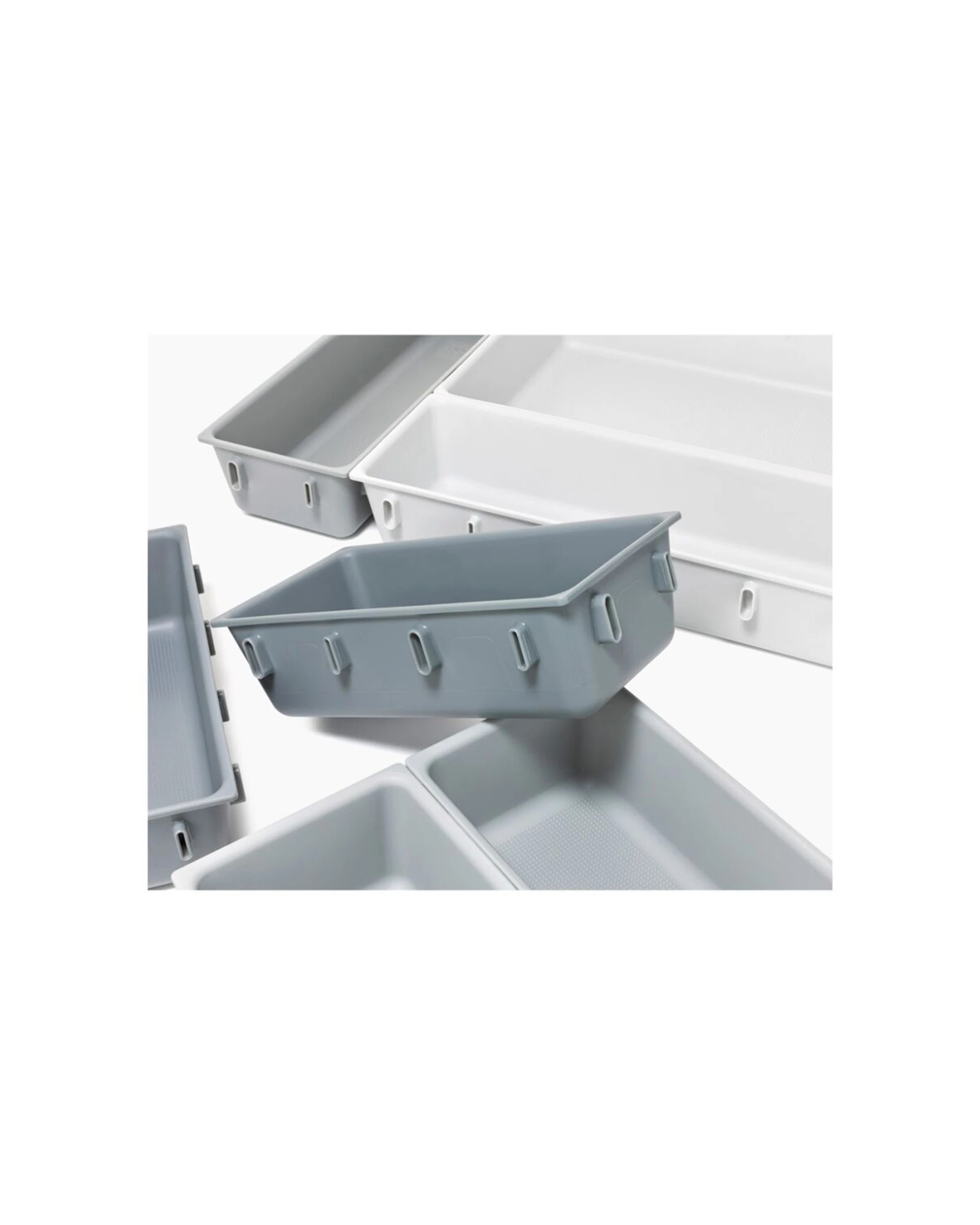 7 Joseph Joseph 10pc Blox Drawer Organiser Set Modular Storage System Light Stone - Beige, 7 of 7